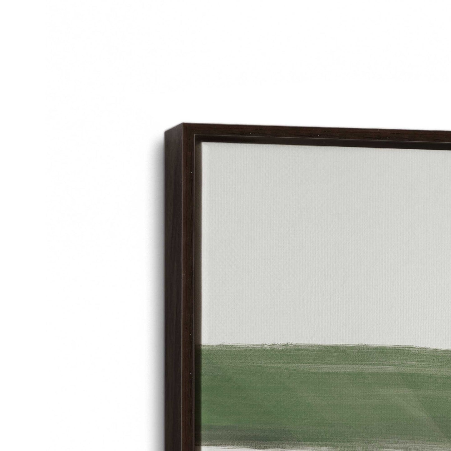 [Color:Espresso], Picture of art in a Espresso frame at an angle
