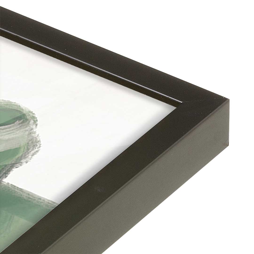 [Color:Satin Black], Picture of art in a Satin Black frame at an angle