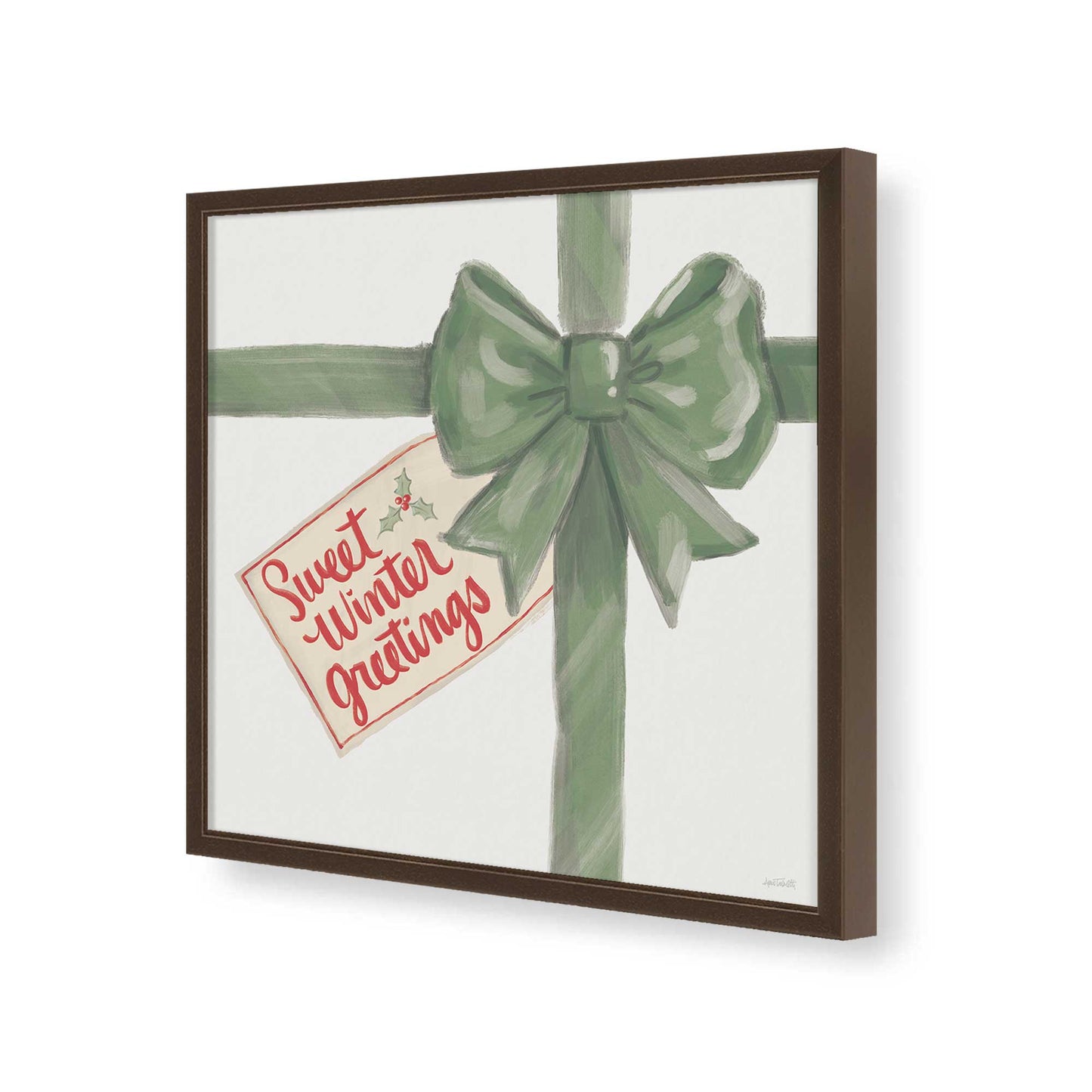 [Color:Espresso], Picture of art in a Espresso frame of the corner