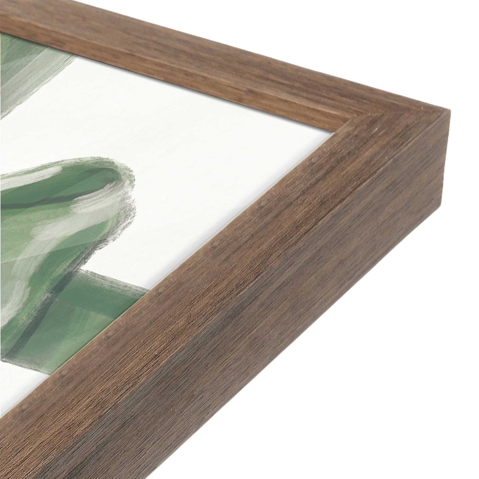 [Color:Walnut], Picture of art in a Walnut frame at an angle