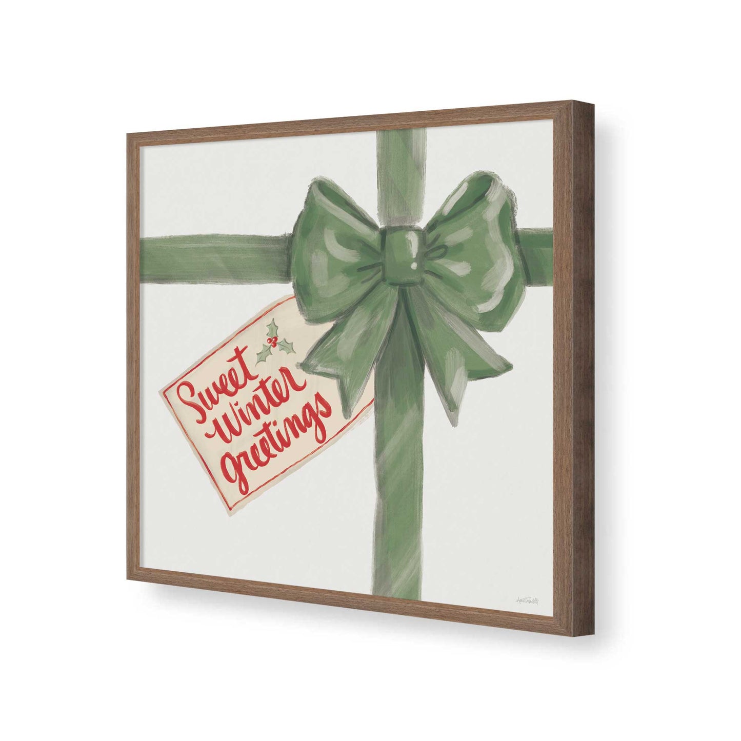 [Color:Walnut], Picture of art in a Walnut frame of the corner