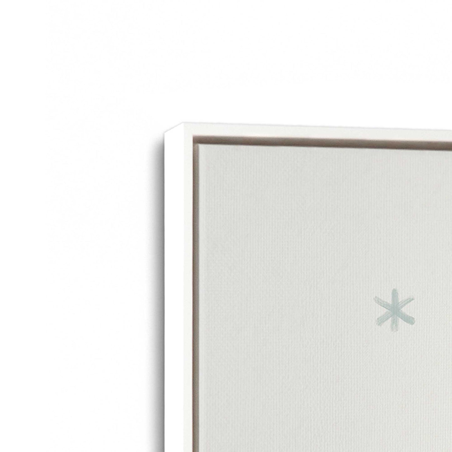 [Color:Opaque White], Picture of art in a White frame at an angle