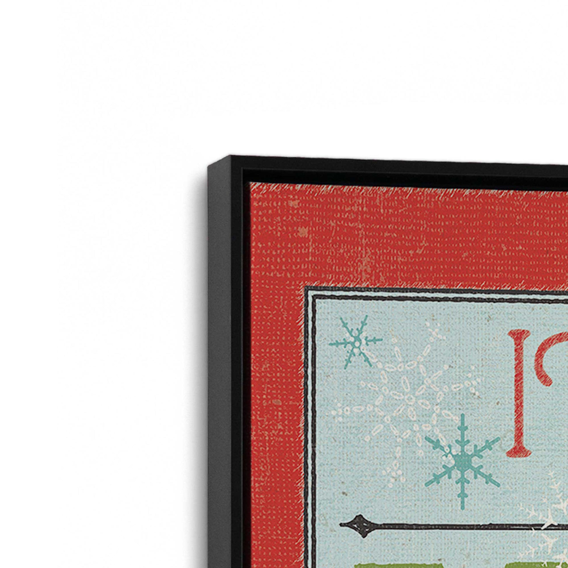 [Color:Satin Black], Picture of art in a Satin Black frame at an angle