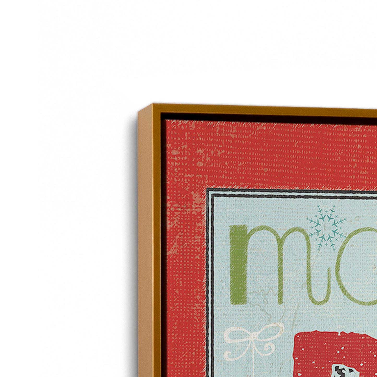 [Color:Polished Gold], Picture of art in a Polished Gold frame at an angle