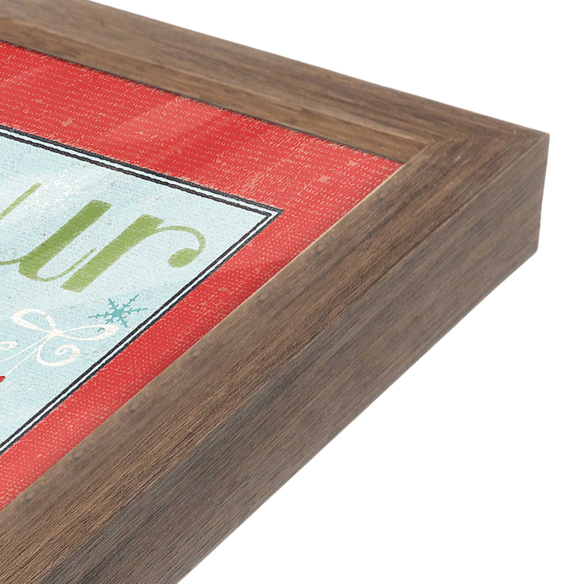 [Color:Walnut], Picture of art in a Walnut frame at an angle