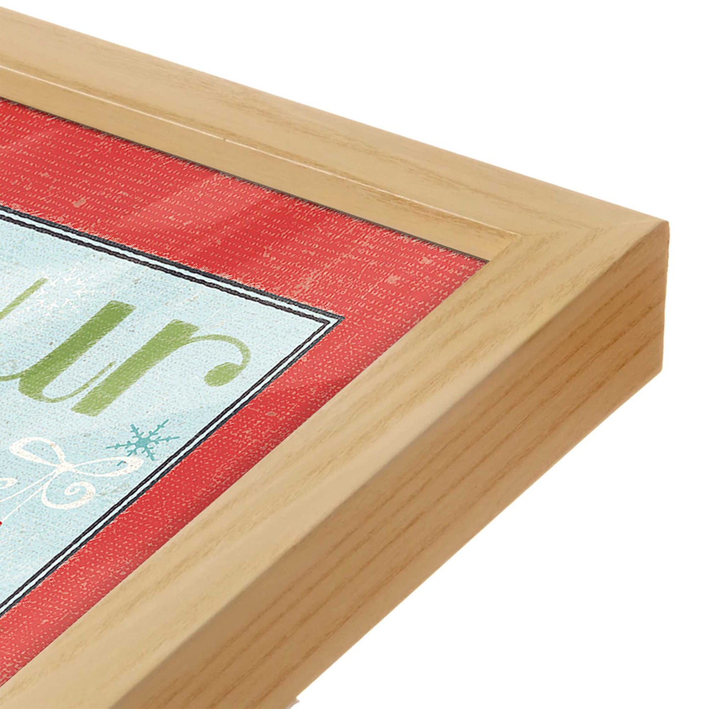 [Color:American Maple], Picture of art in a American Maple frame at an angle