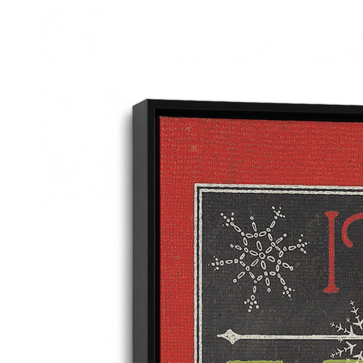 [Color:Satin Black], Picture of art in a Satin Black frame at an angle