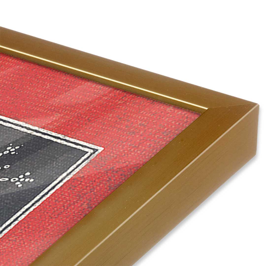 [Color:Polished Gold], Picture of art in a Polished Gold frame at an angle