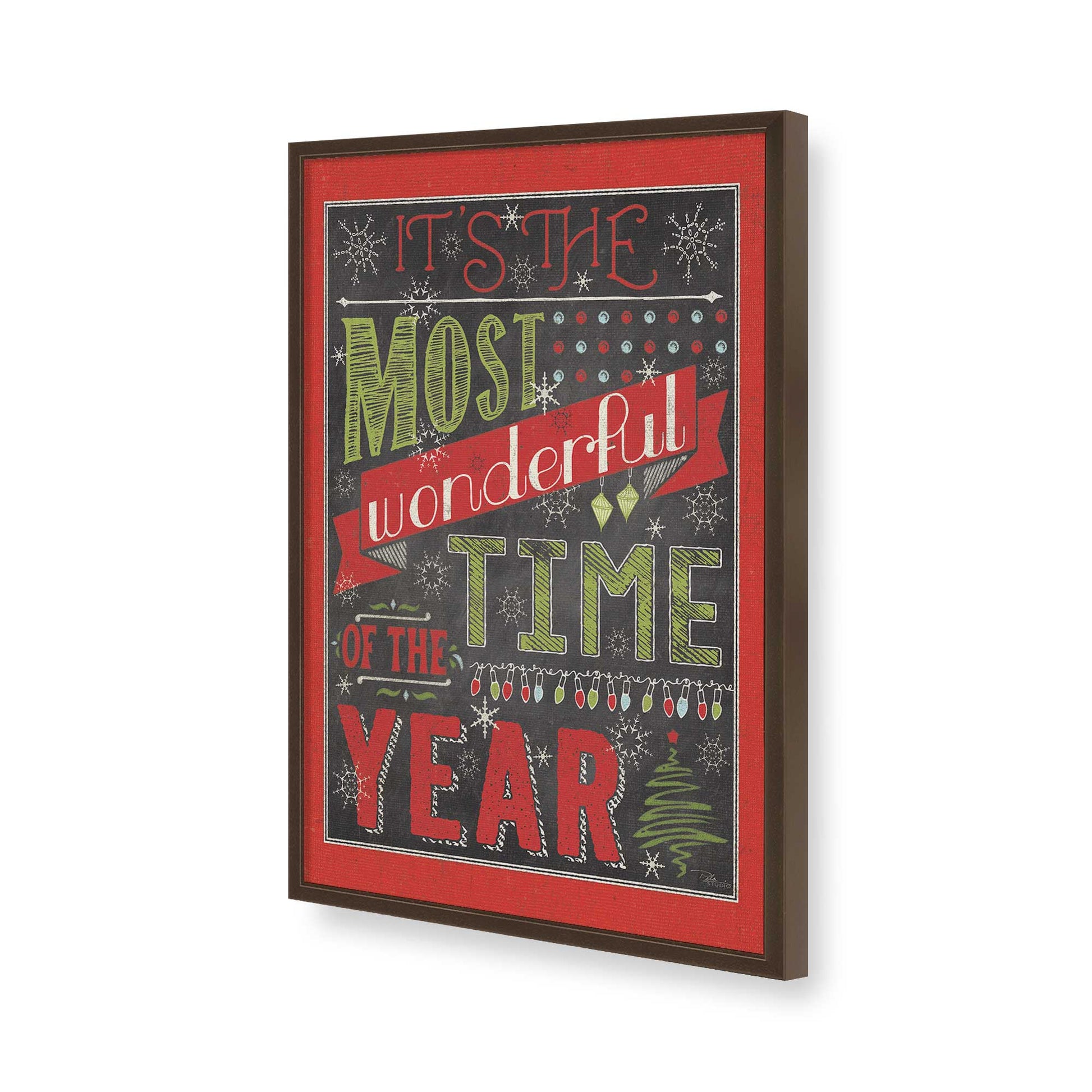 [Color:Brown], Picture of art in a Brown frame of the corner