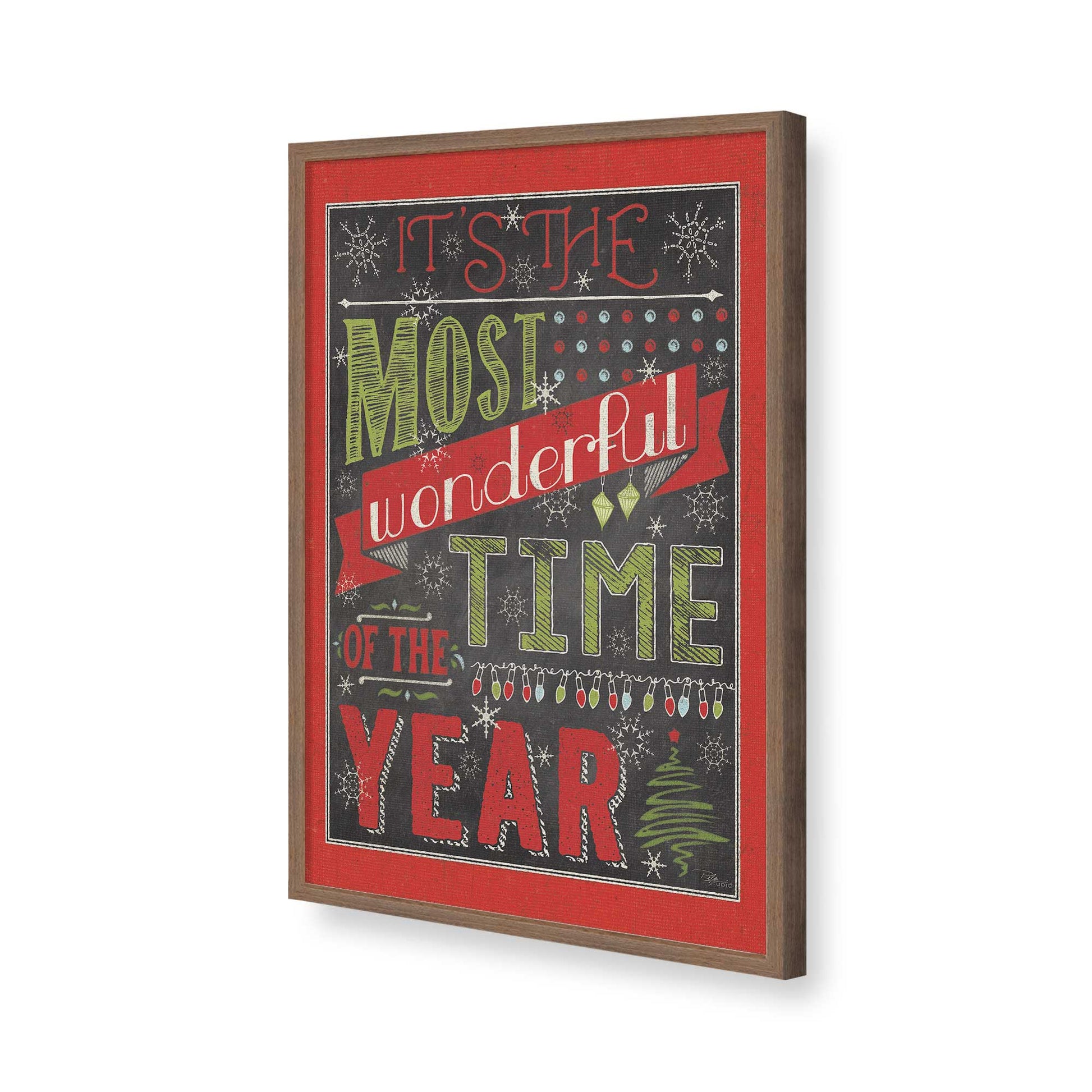 [Color:Walnut], Picture of art in a Walnut frame of the corner