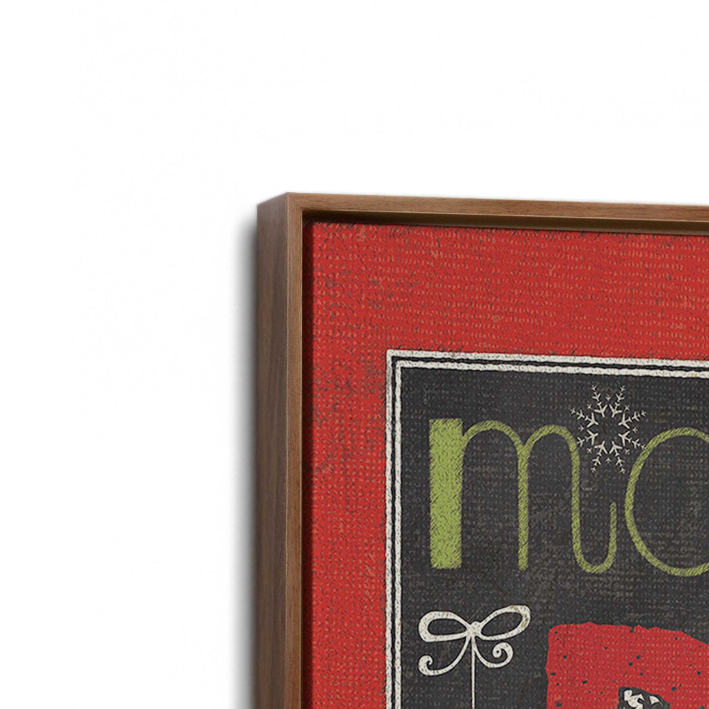 [Color:Walnut], Picture of art in a Walnut frame at an angle