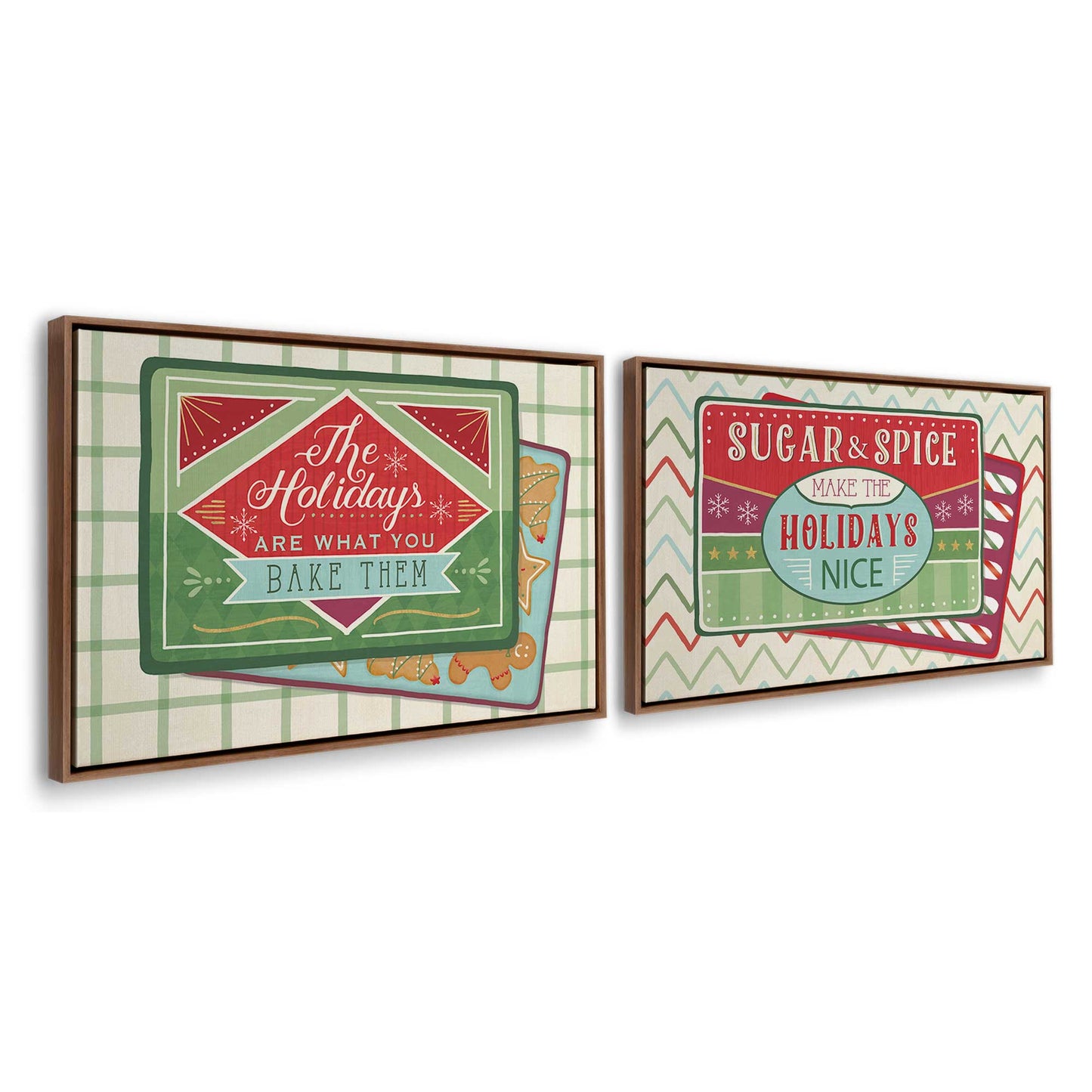 [Color:Walnut], Picture of art in a Walnut frame at an angle