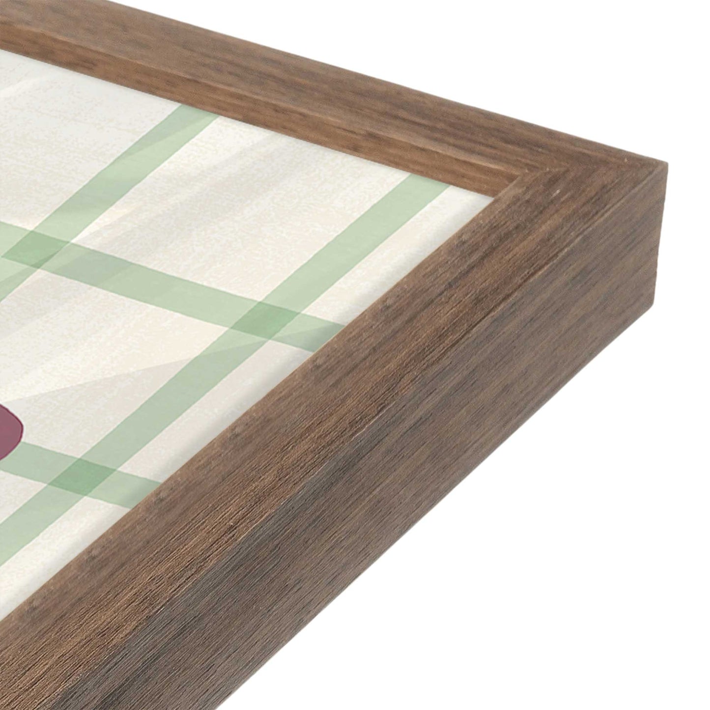 [Color:Walnut], Picture of art in a Walnut frame of the corner