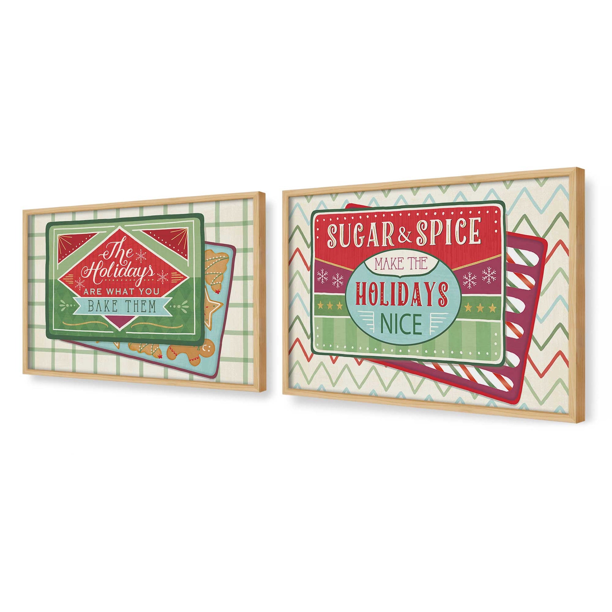 [Color:American Maple], Picture of art in a American Maple frame at an angle