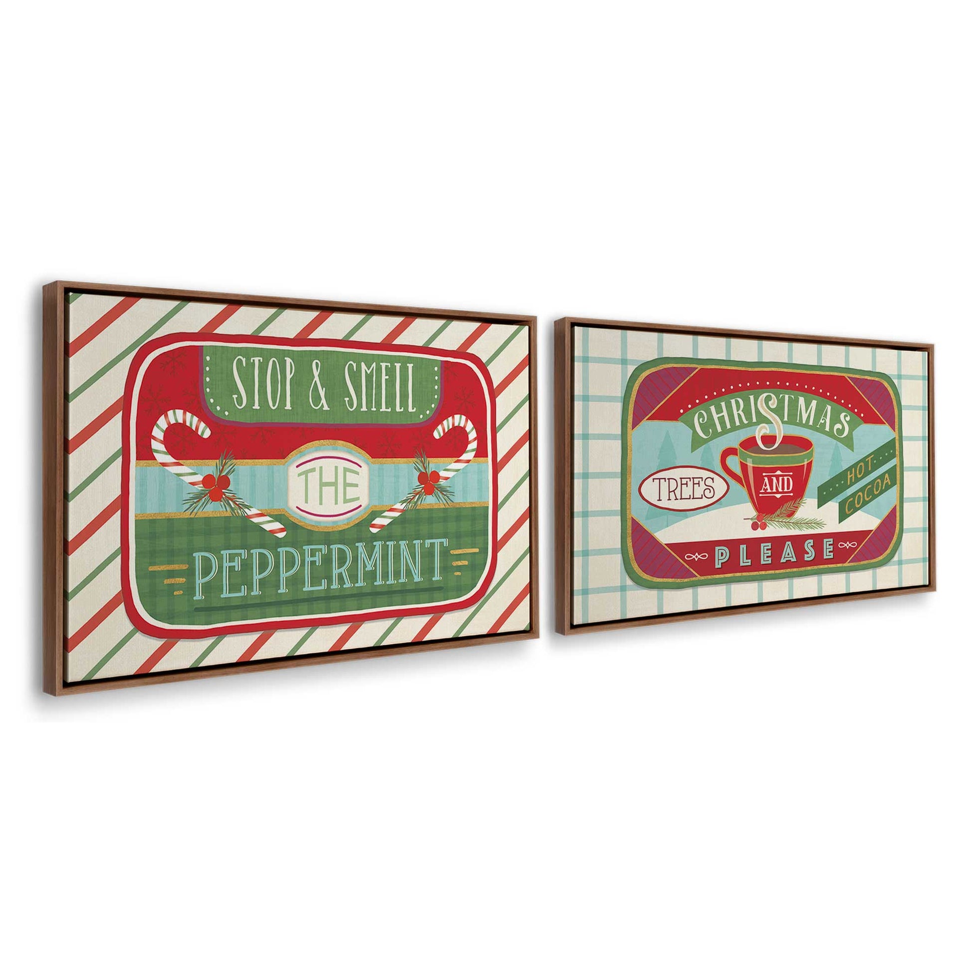 [Color:Walnut], Picture of art in a Walnut frame at an angle