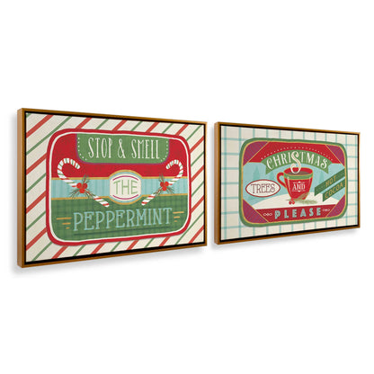 [Color:Polished Gold], Picture of art in a Polished Gold frame at an angle