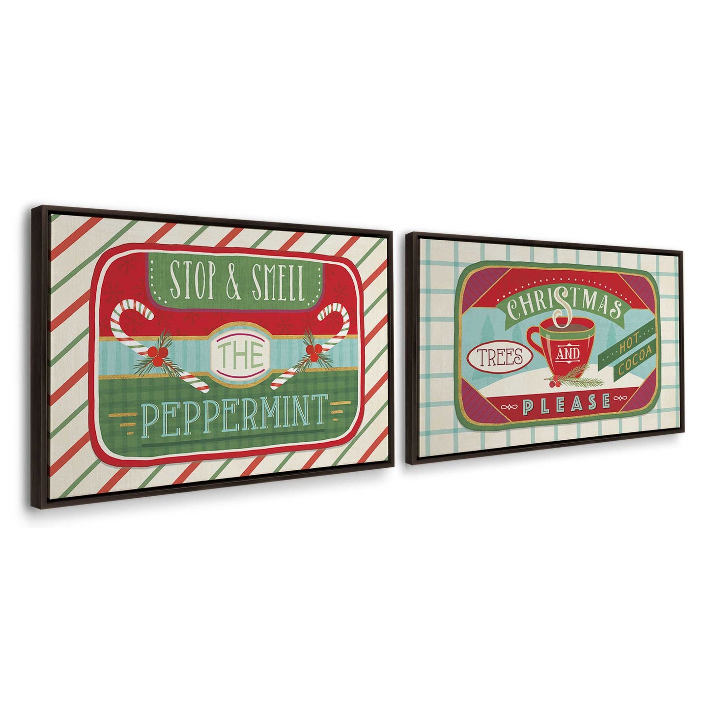 [Color:Espresso], Picture of art in an espresso frame at an angle