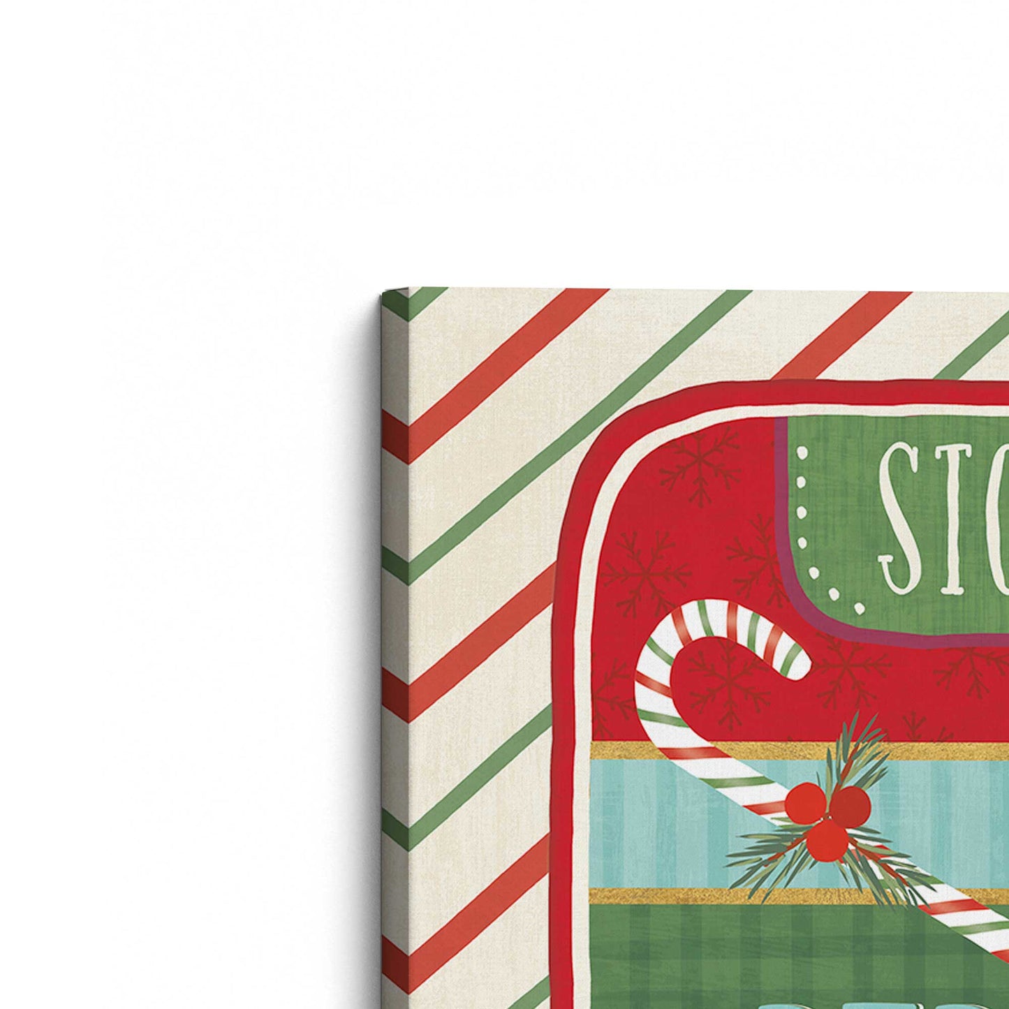 [Color:Stretched Canvas], Picture of the corner of the art