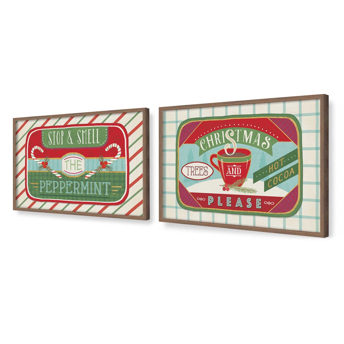 [Color:Walnut], Picture of art in a Walnut frame at an angle