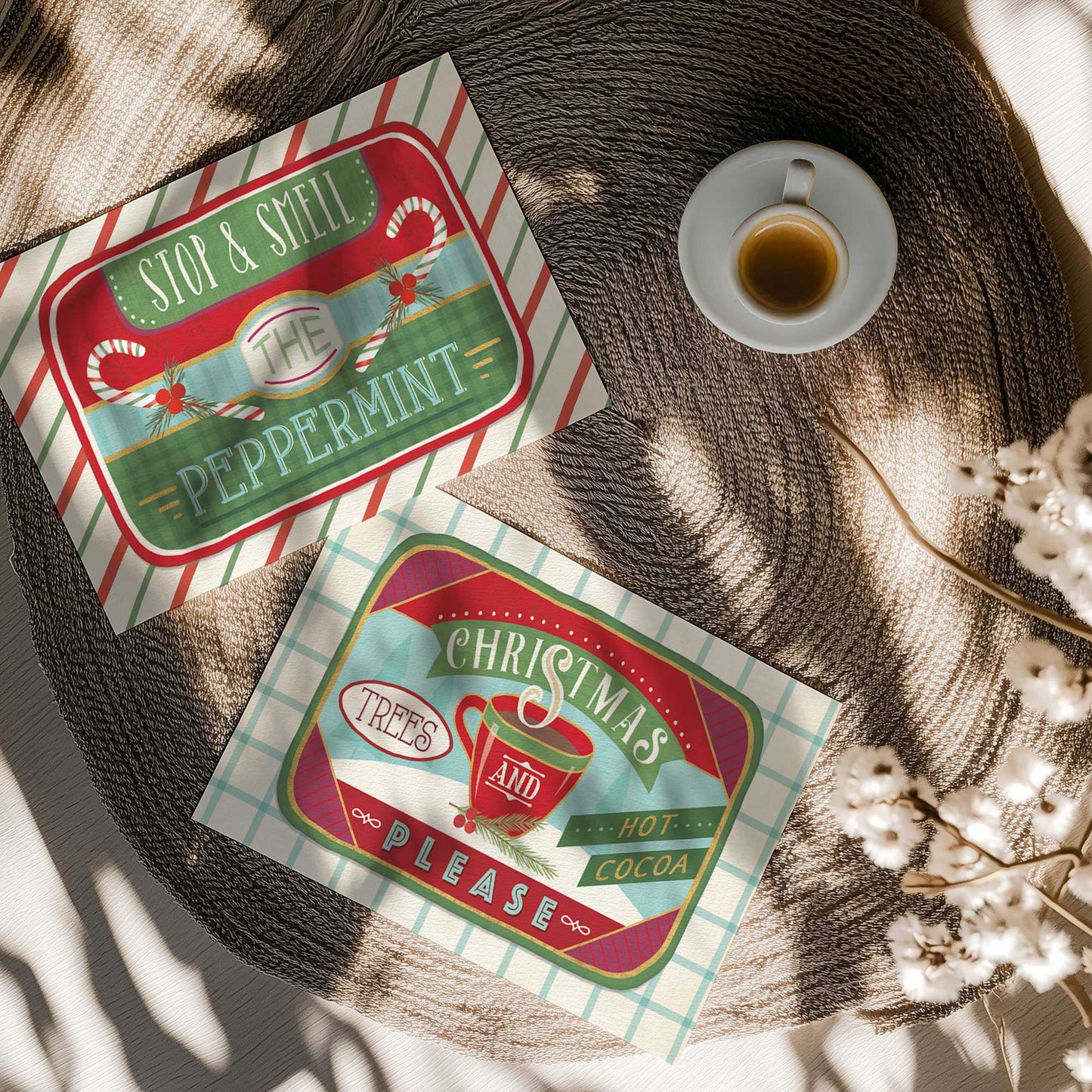 [color:Rolled Print], Picture of art in a room