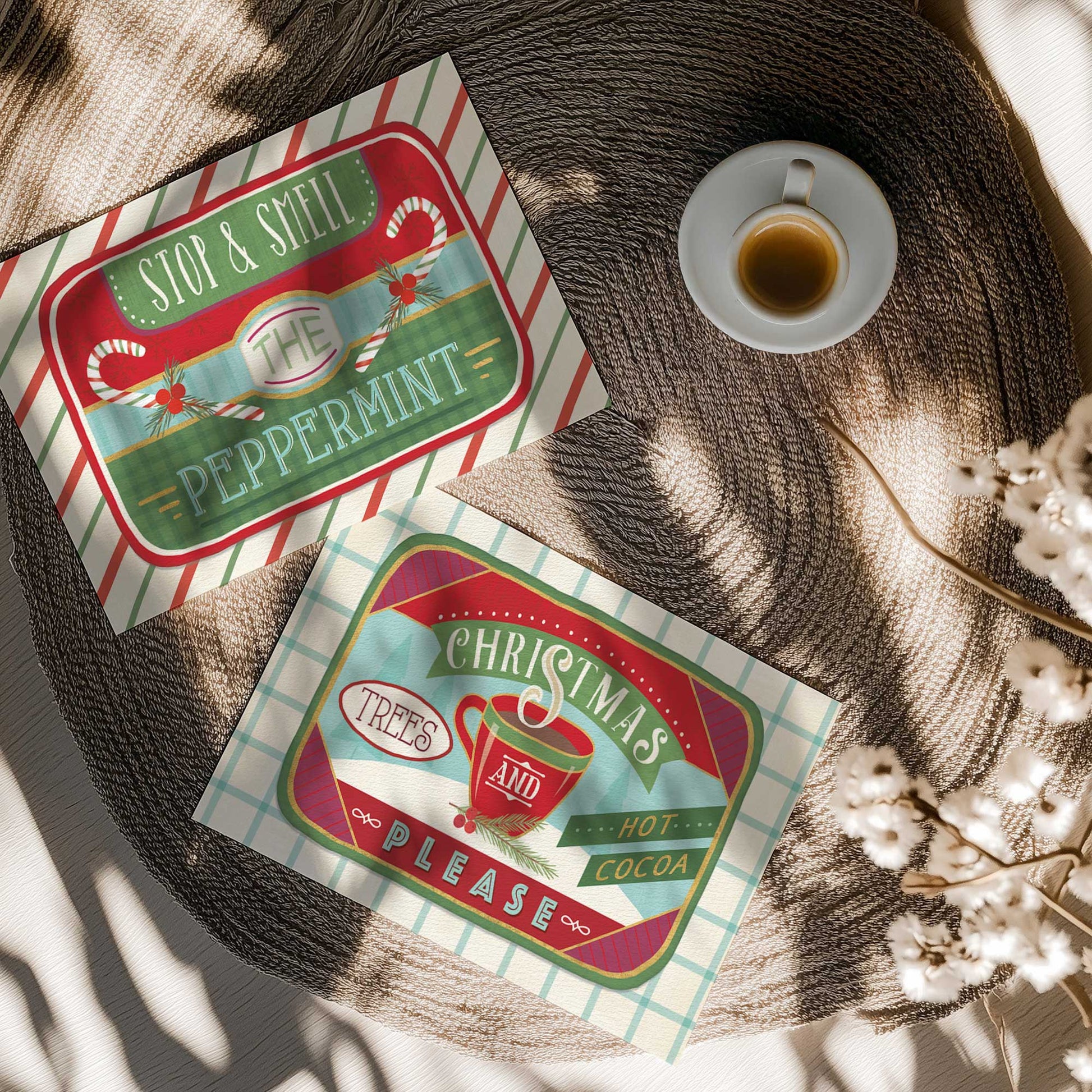 [color:Rolled Print], Picture of art in a room