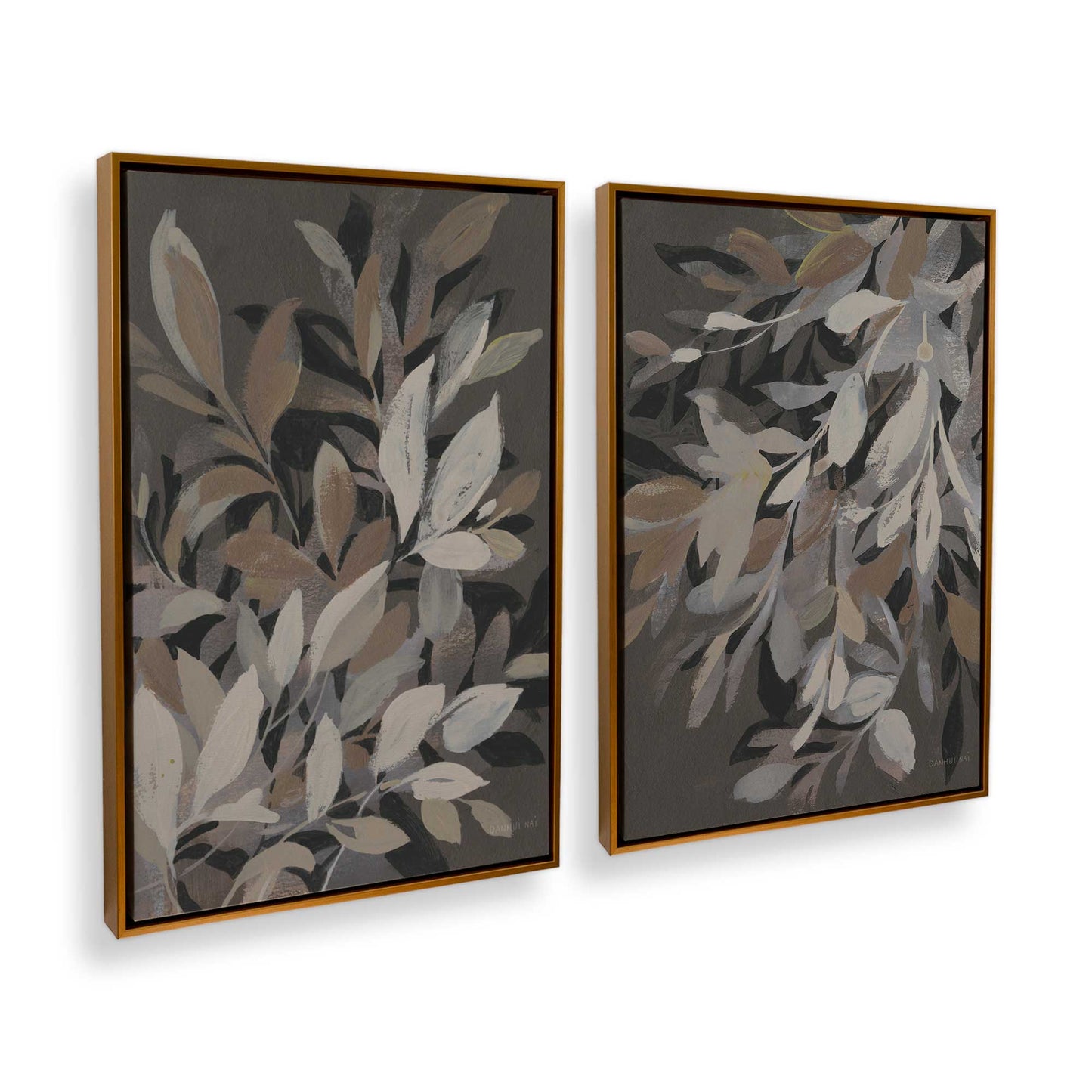 [Color:Polished Gold], Picture of art in a Polished Gold frame at an angle