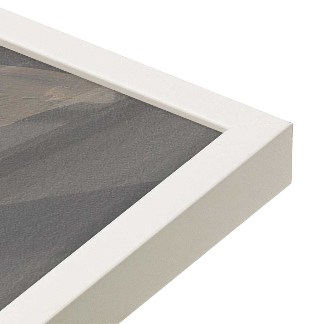 [Color:Opaque White], Picture of art in a Opaque White frame of the corner
