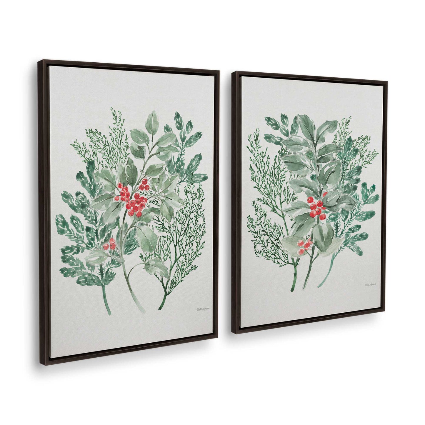 [Color:Espresso], Picture of art in a Espresso frame at an angle