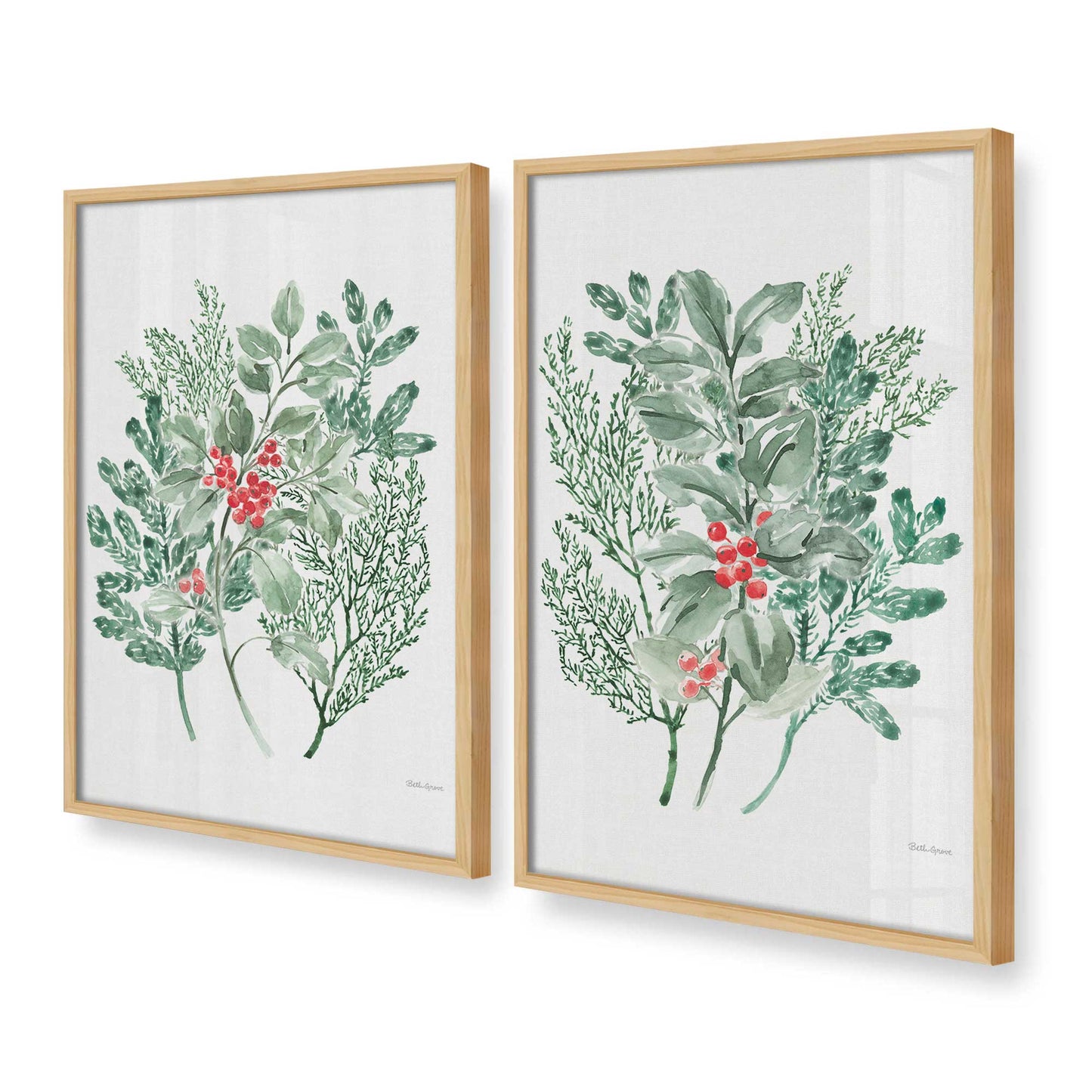 [Color:American Maple], Picture of art in a American Maple frame at an angle