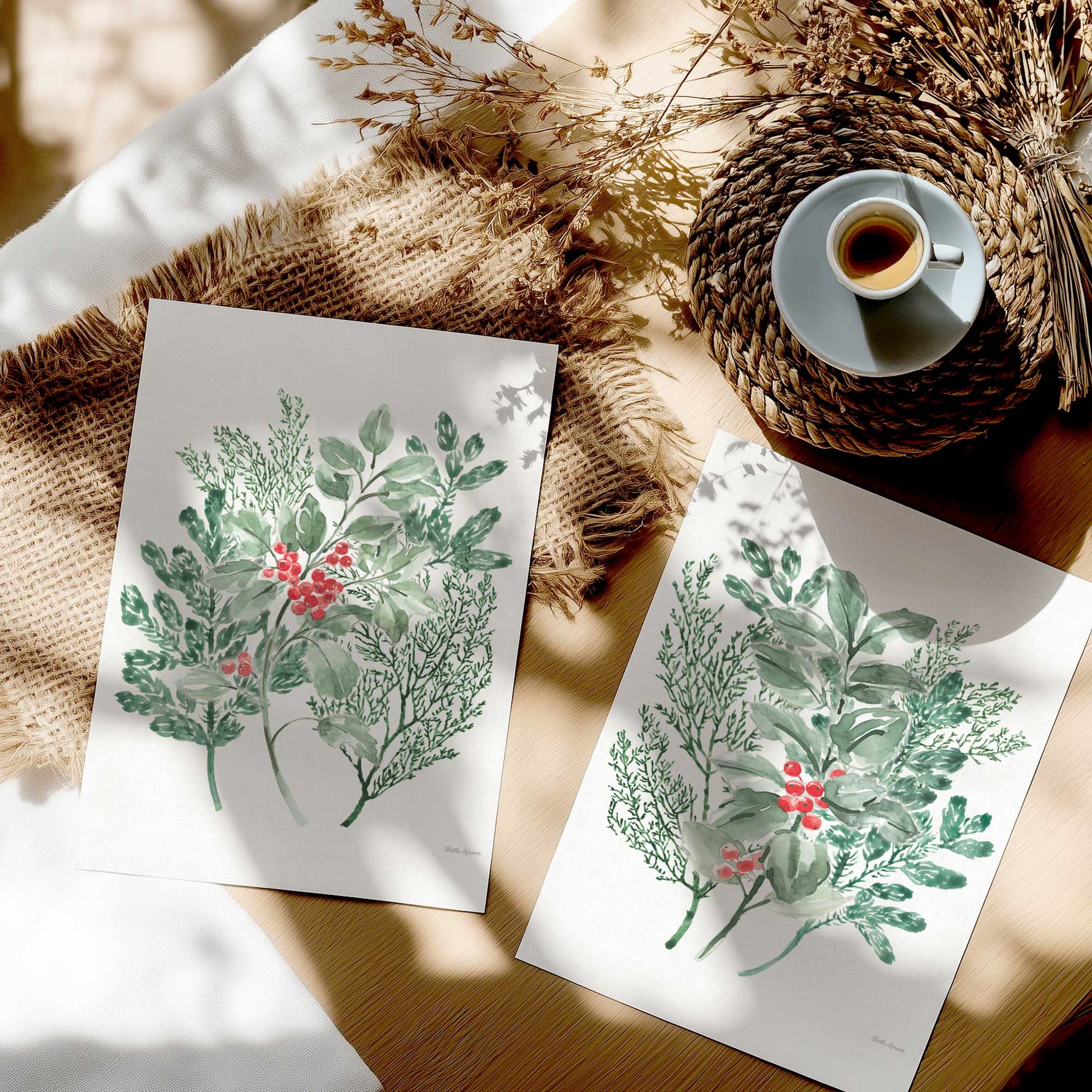 [color:Rolled Print], Picture in a room