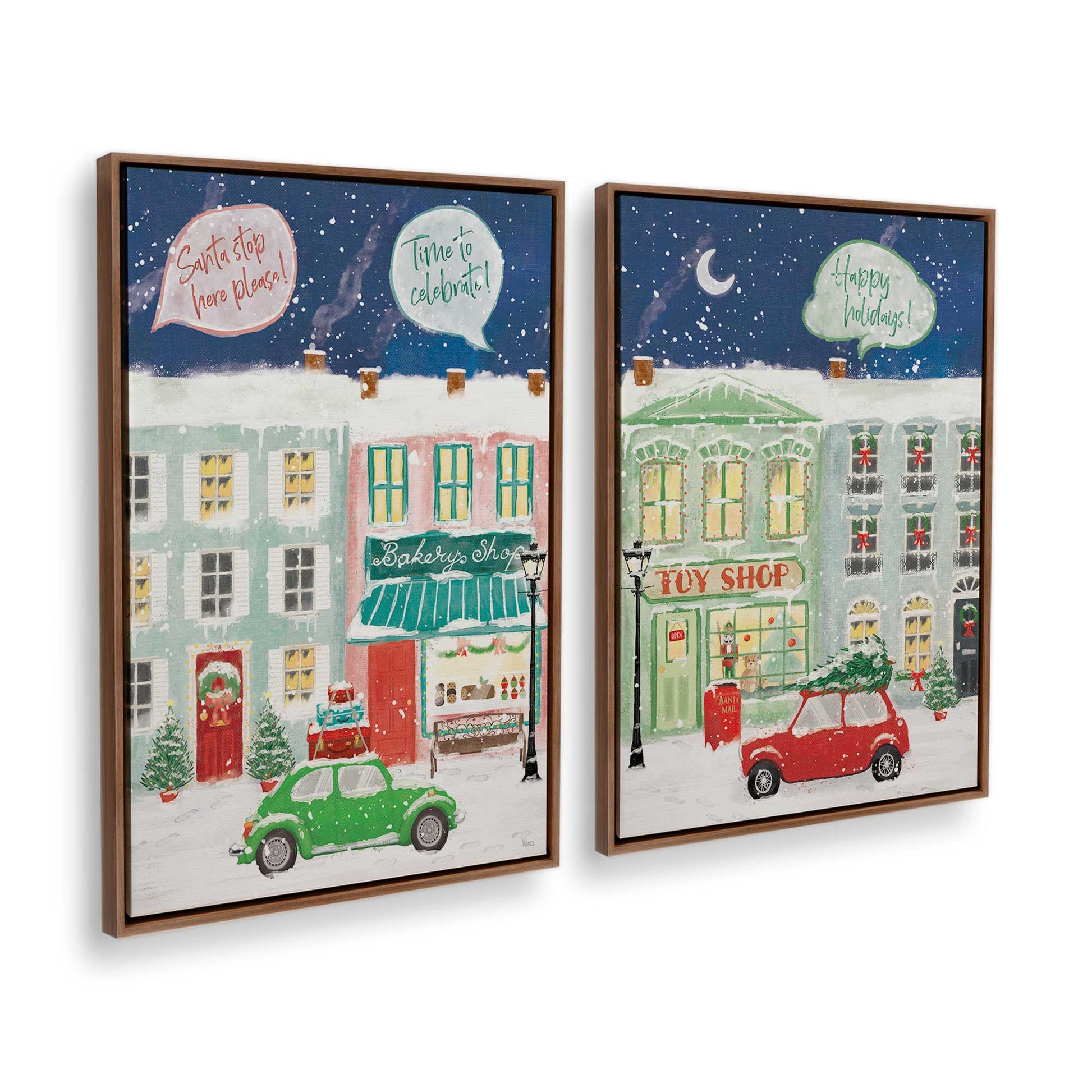 [Color:Walnut], Picture of art in a Walnut frame at an angle