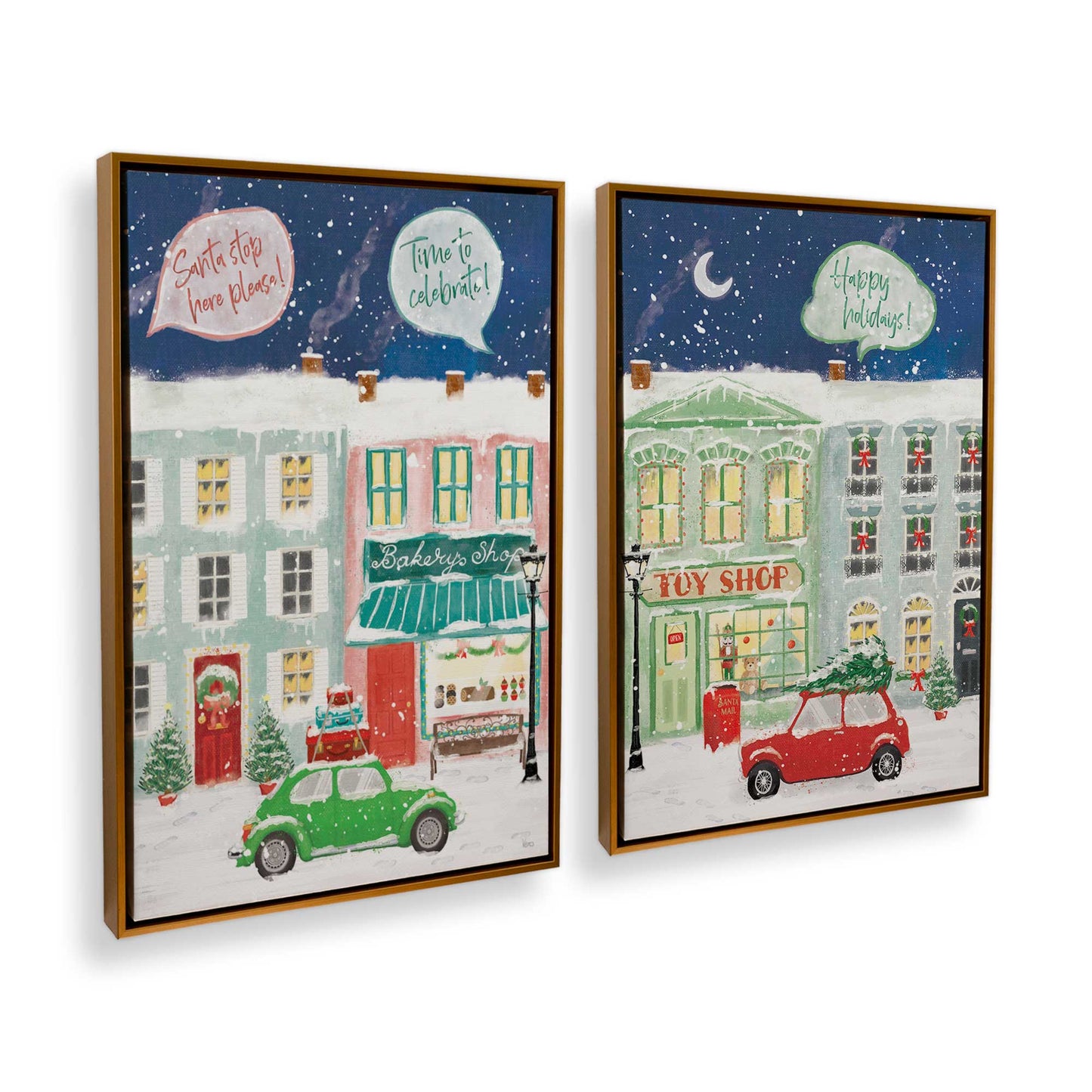 [Color:Polished Gold], Picture of art in a Polished Gold frame at an angle