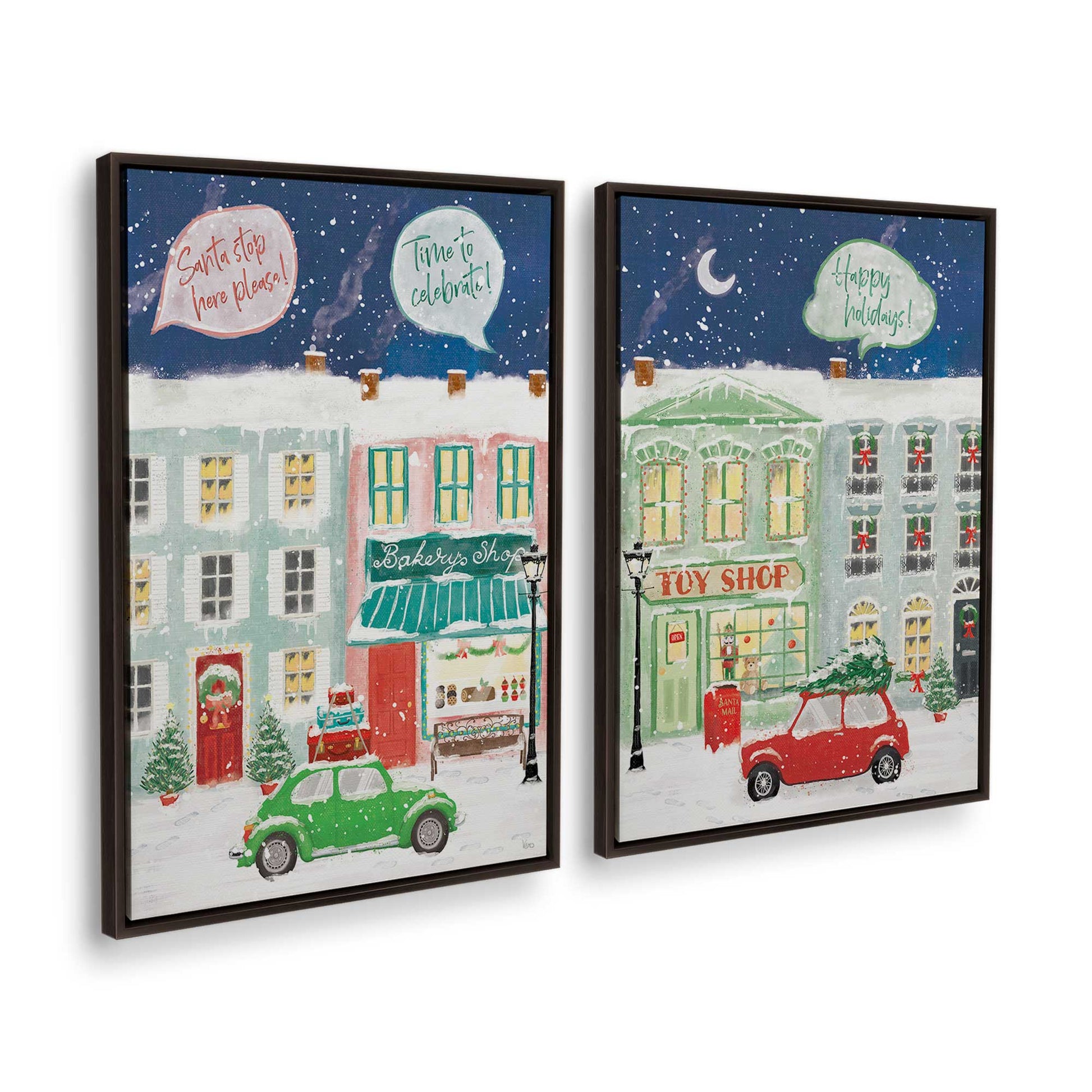 [Color:Espresso], Picture of art in a Espresso frame at an angle