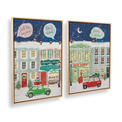 [Color:American Maple], Picture of art in a American Maple frame at an angle