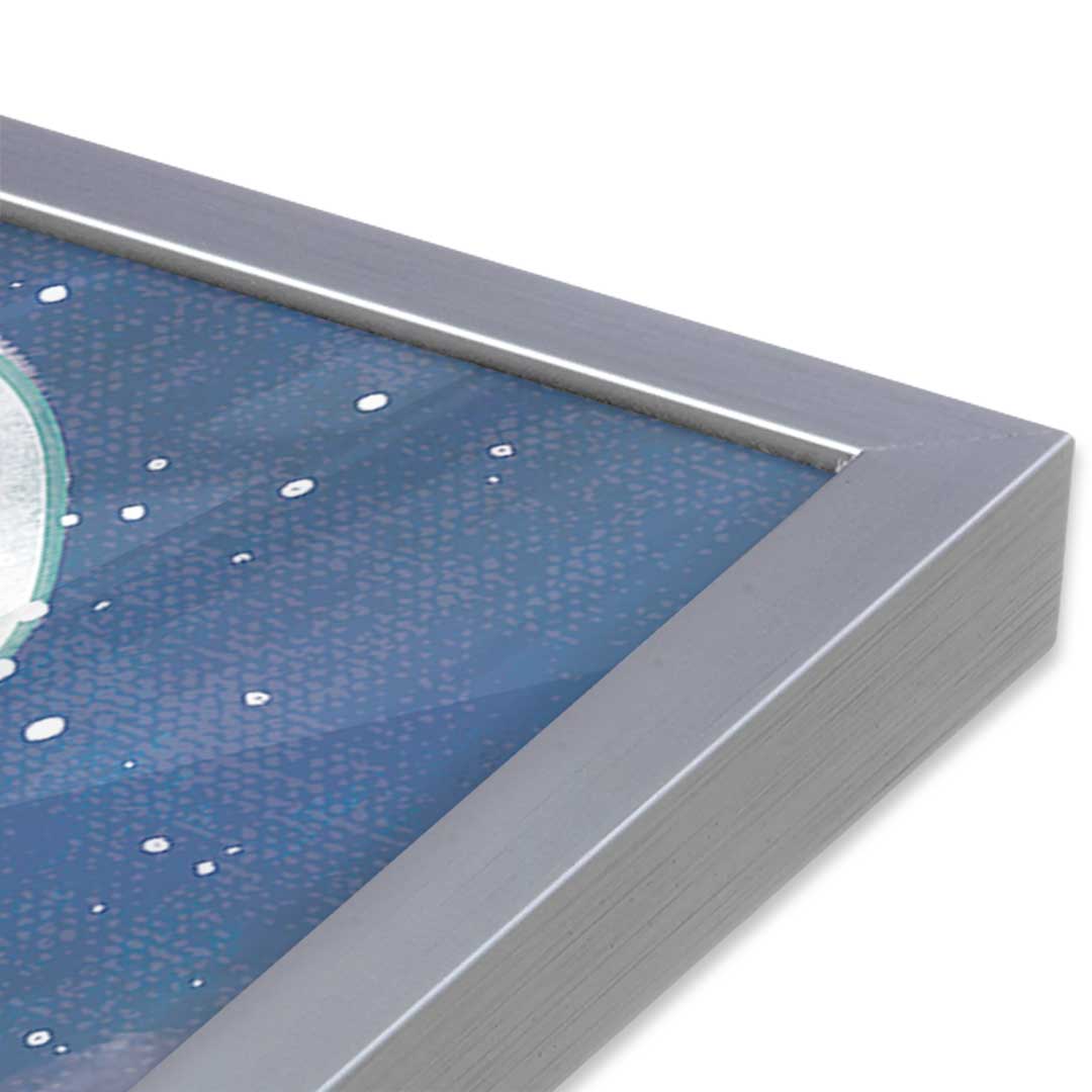 [Color:Polished Chrome], Picture of art in a Polished Chrome frame of the corner