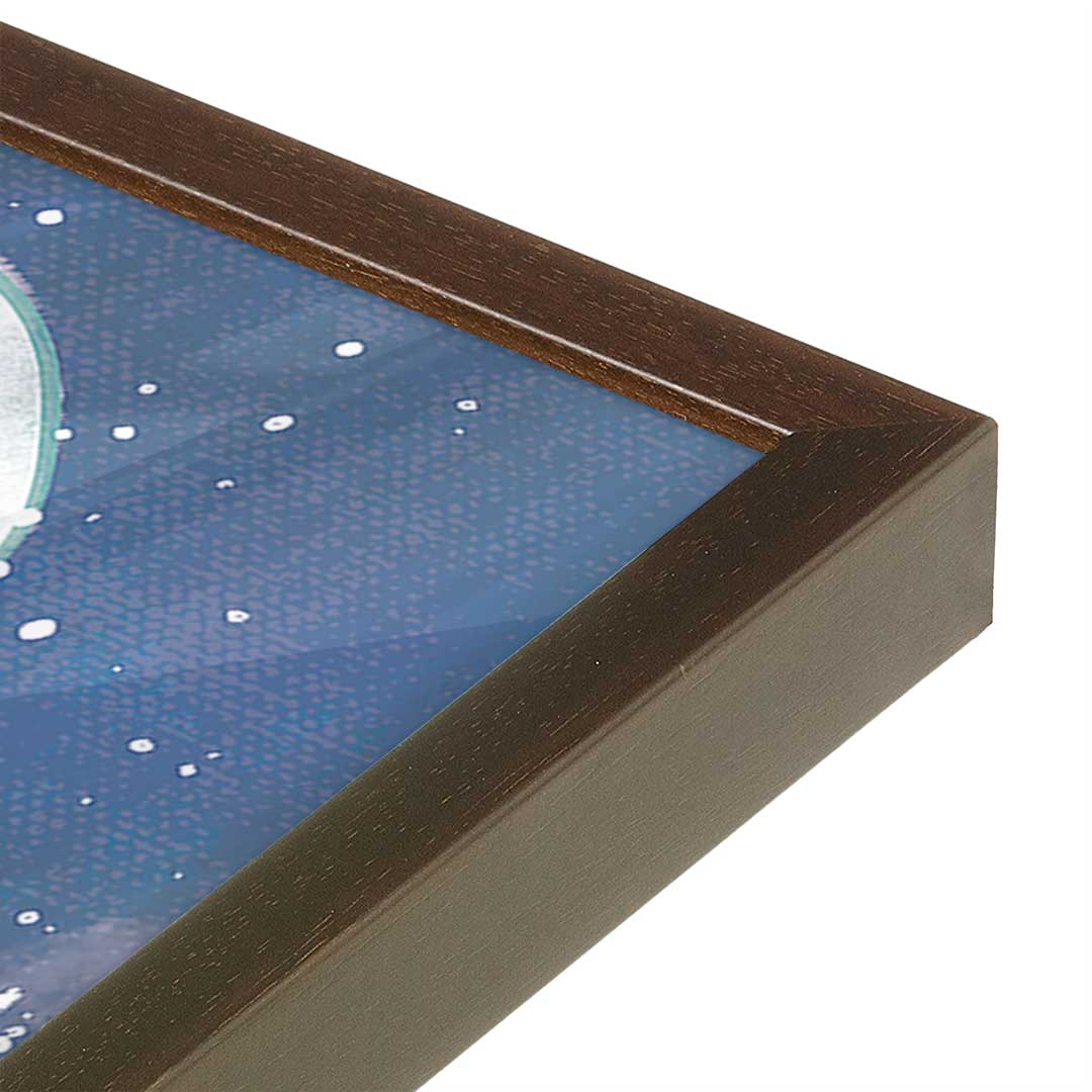 [Color:Belvinder Brown], Picture of art in a Belvinder Brown frame of the corner