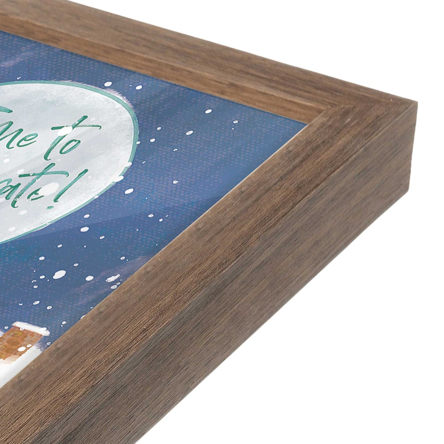 [Color:Walnut], Picture of art in a Walnut frame of the corner