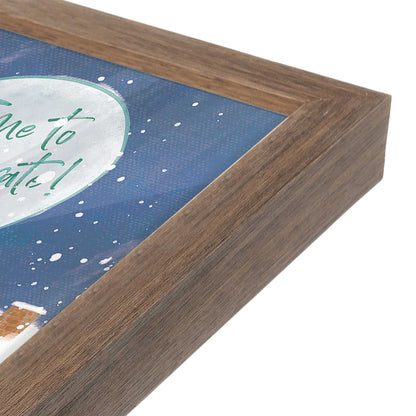 [Color:Walnut], Picture of art in a Walnut frame of the corner