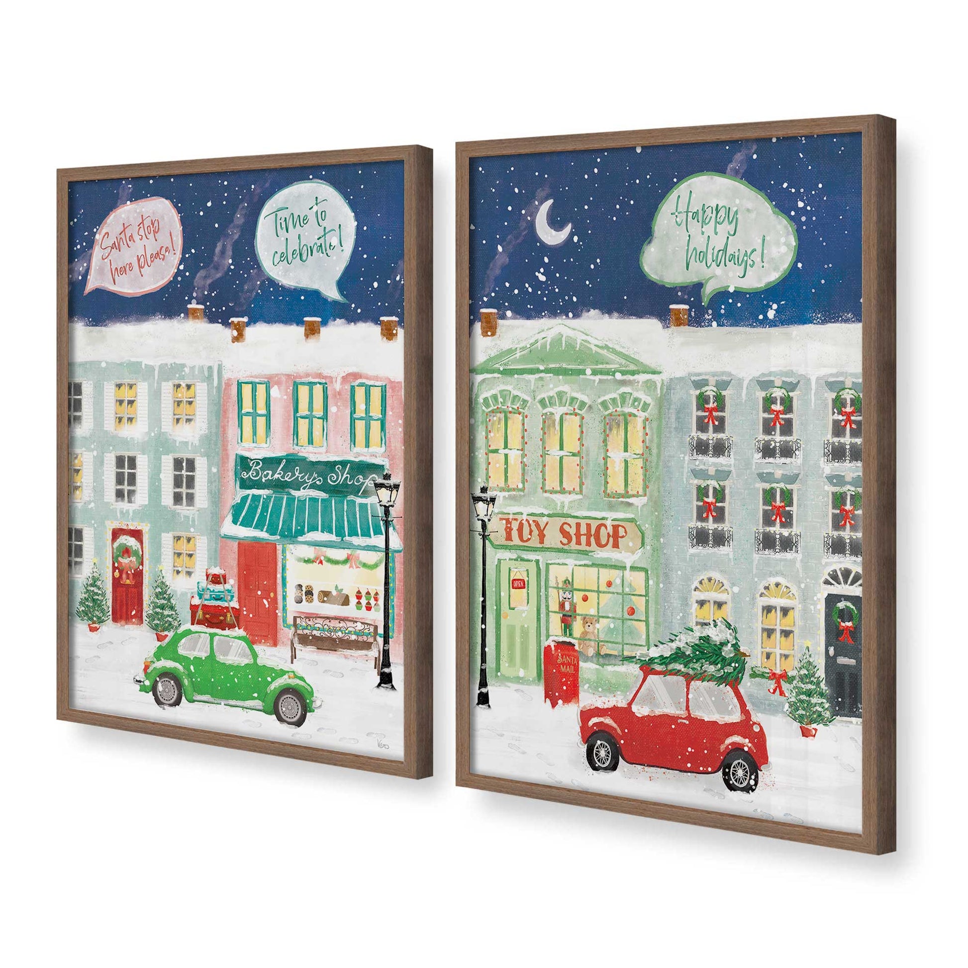 [Color:Walnut], Picture of art in a Walnut frame at an angle