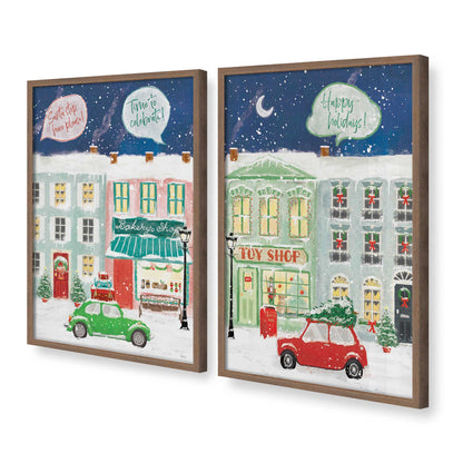 [Color:Walnut], Picture of art in a Walnut frame at an angle