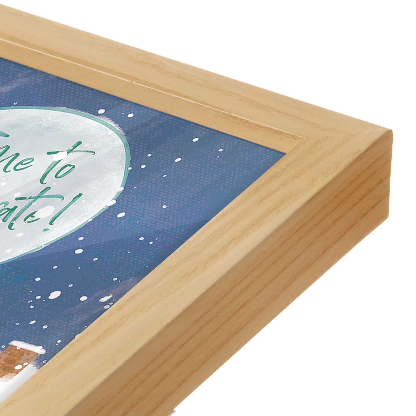 [Color:American Maple], Picture of art in a American Maple frame of the corner