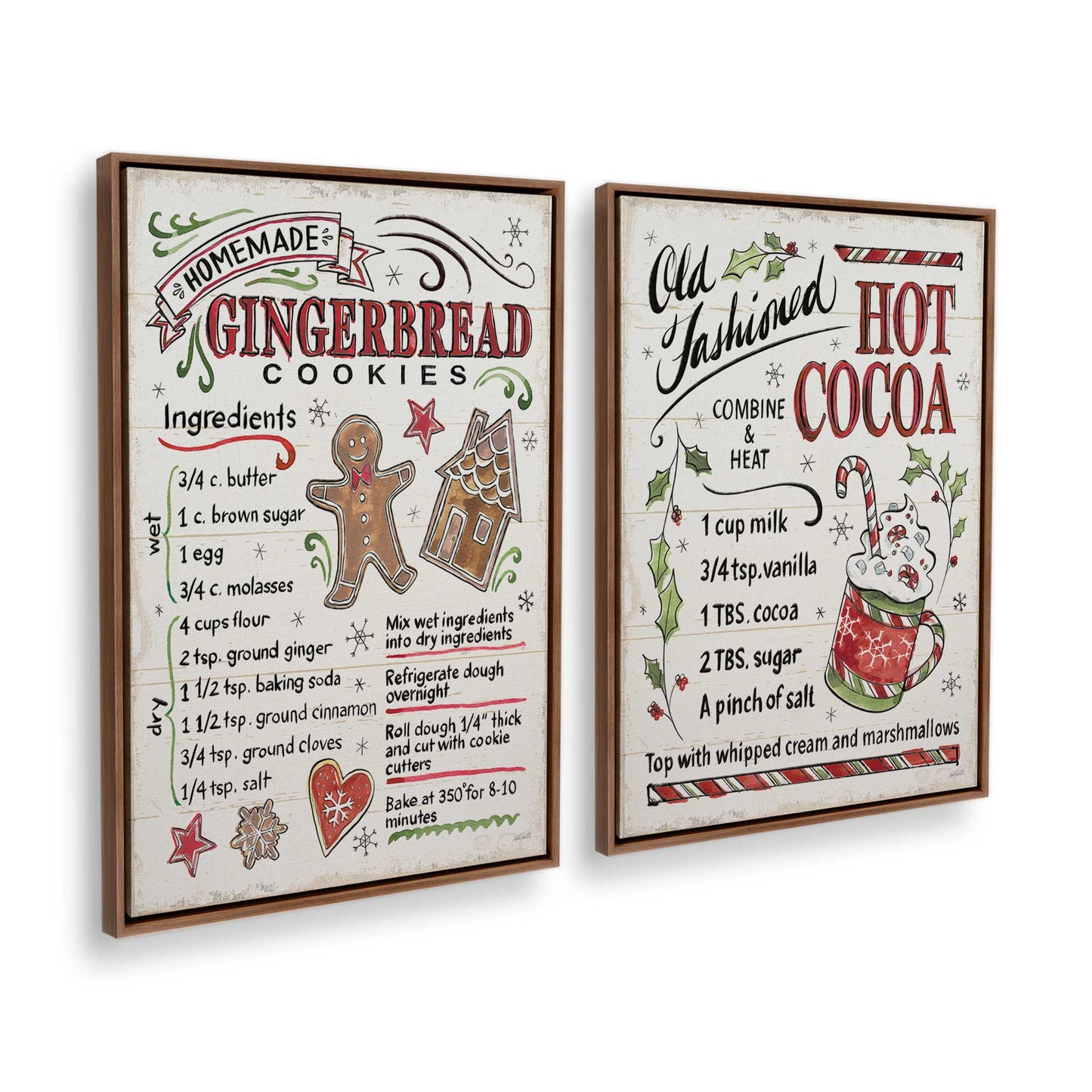 [Color:Walnut], Picture of art in a Walnut frame at an angle