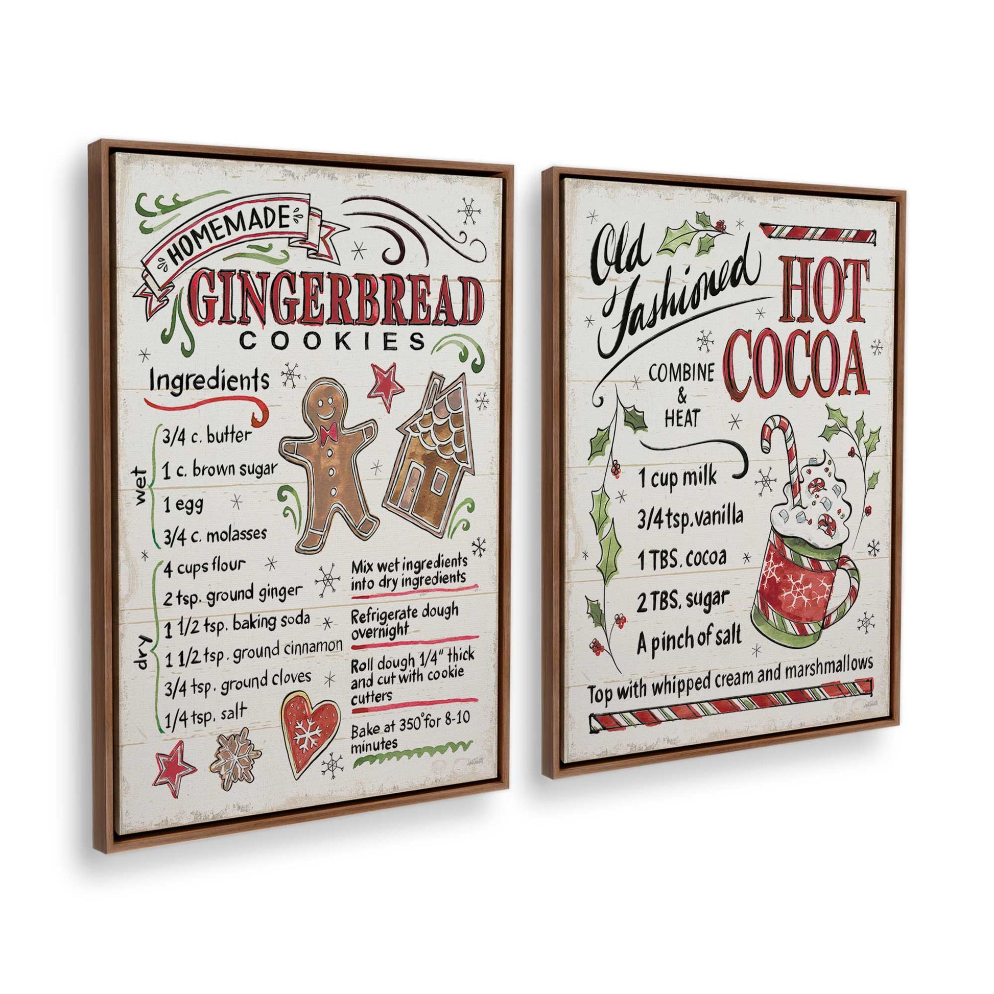 [Color:Walnut], Picture of art in a Walnut frame at an angle