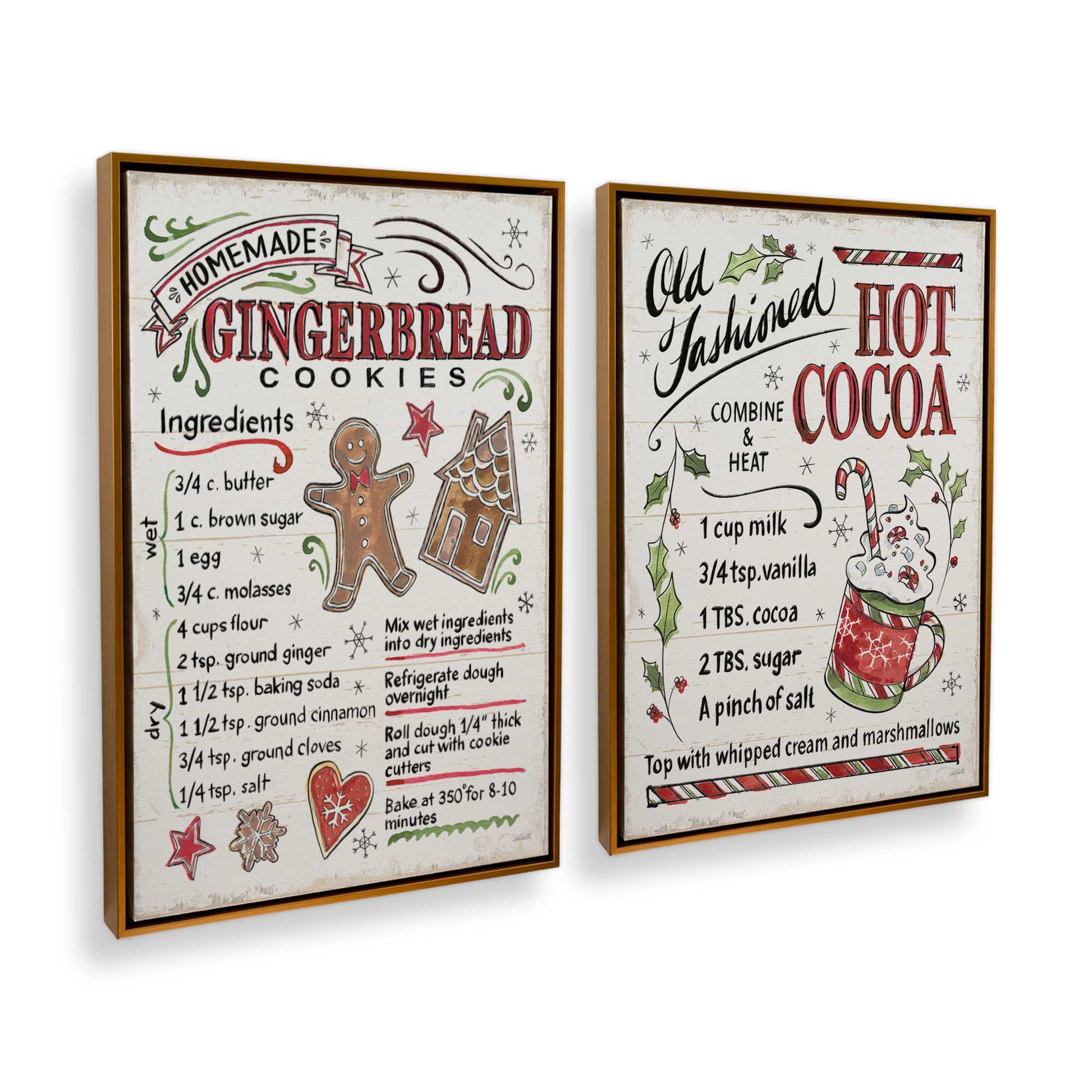 [Color:Polished Gold], Picture of art in a Polished Gold frame at an angle