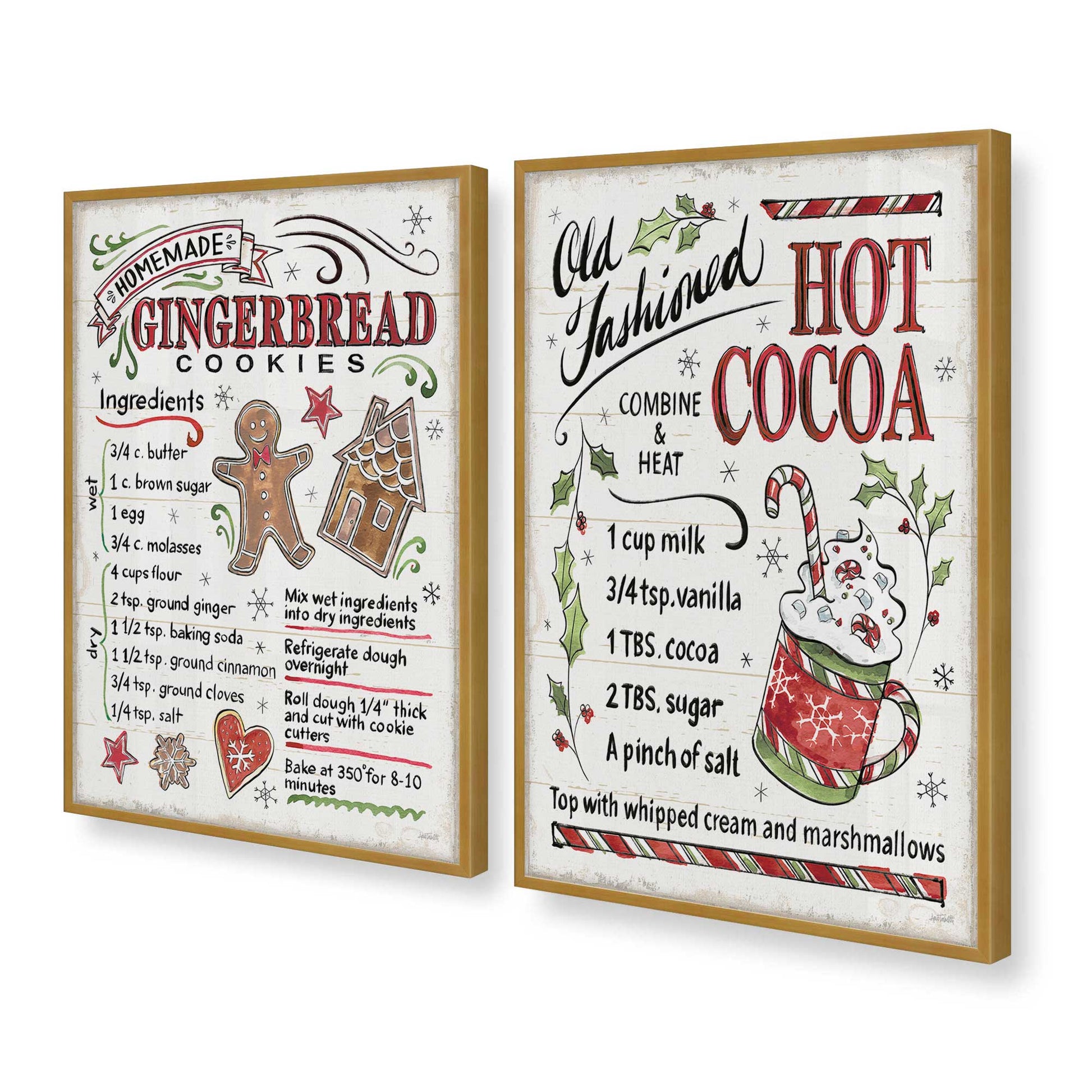 [Color:Polished Gold], Picture of art in a Polished Gold frame at an angle