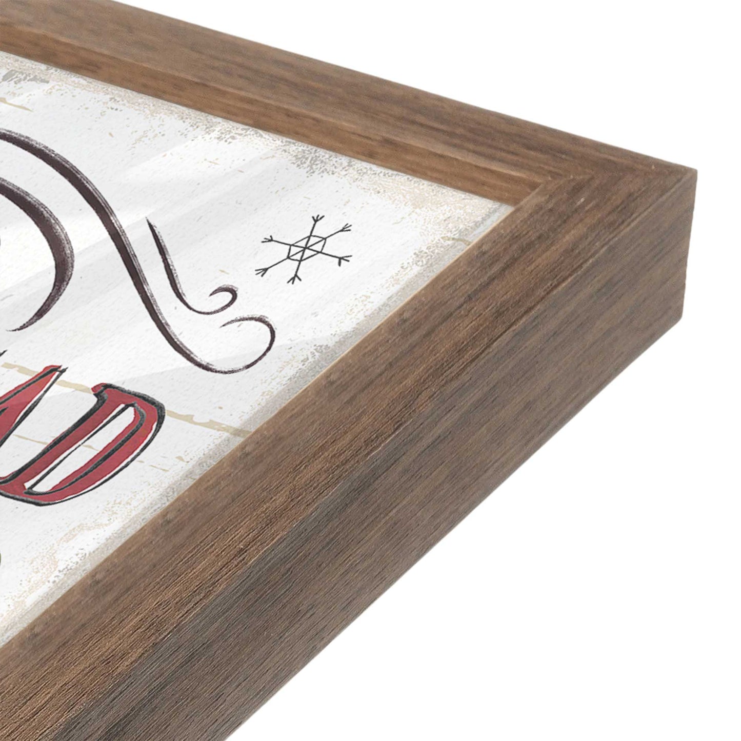 [Color:Walnut], Picture of art in a Walnut frame of the corner