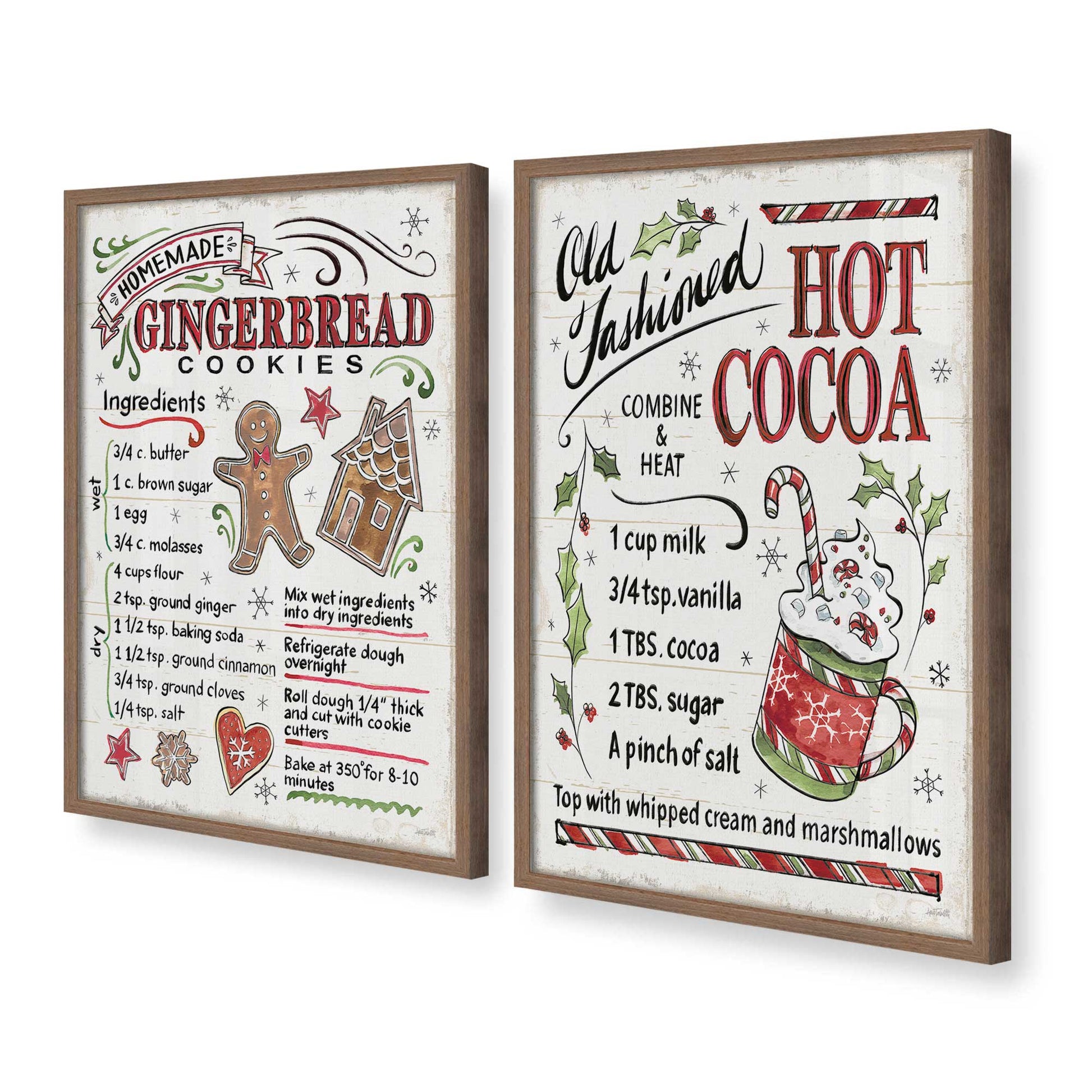 [Color:Walnut], Picture of art in a Walnut frame at an angle