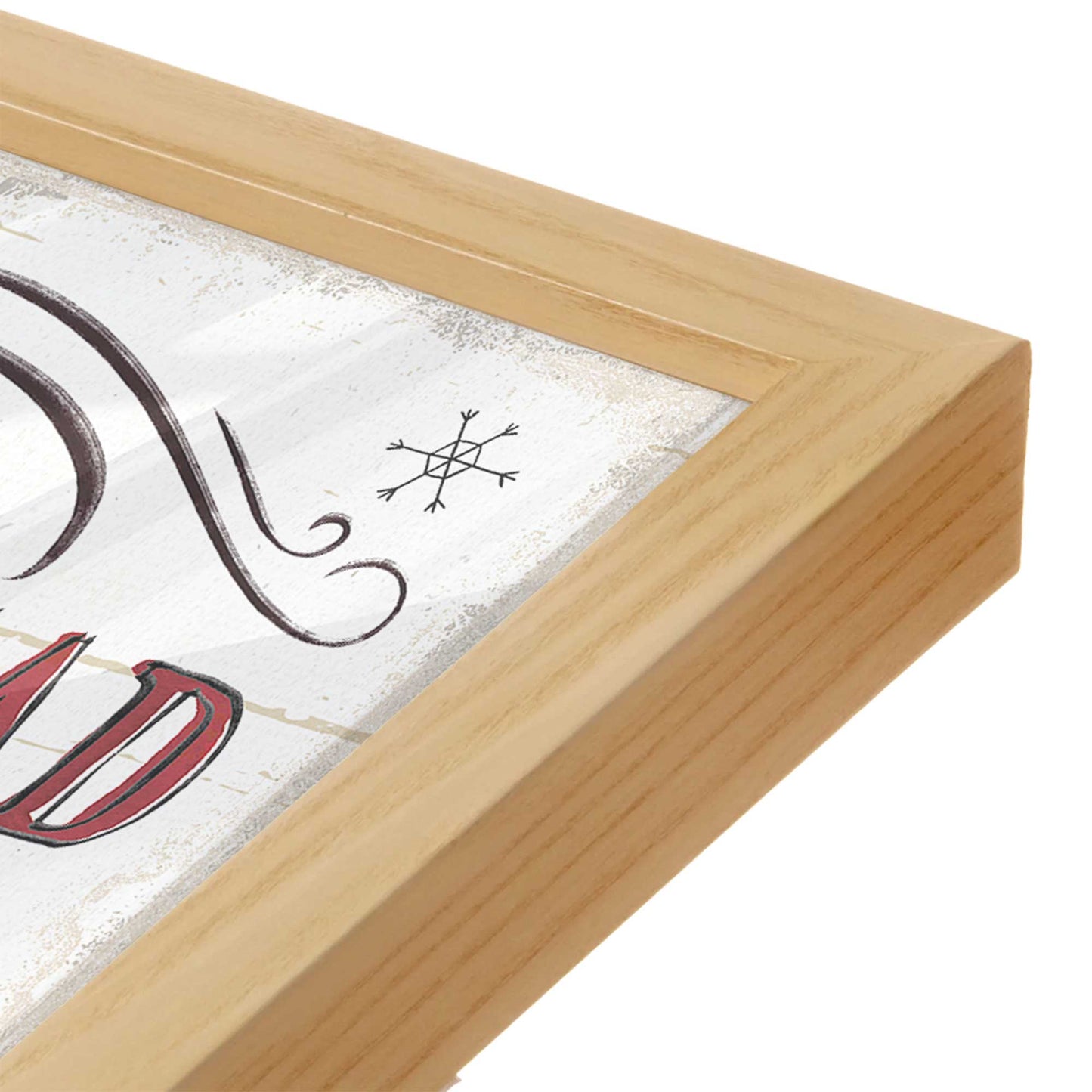 [Color:American Maple], Picture of art in a American Maple frame of the corner