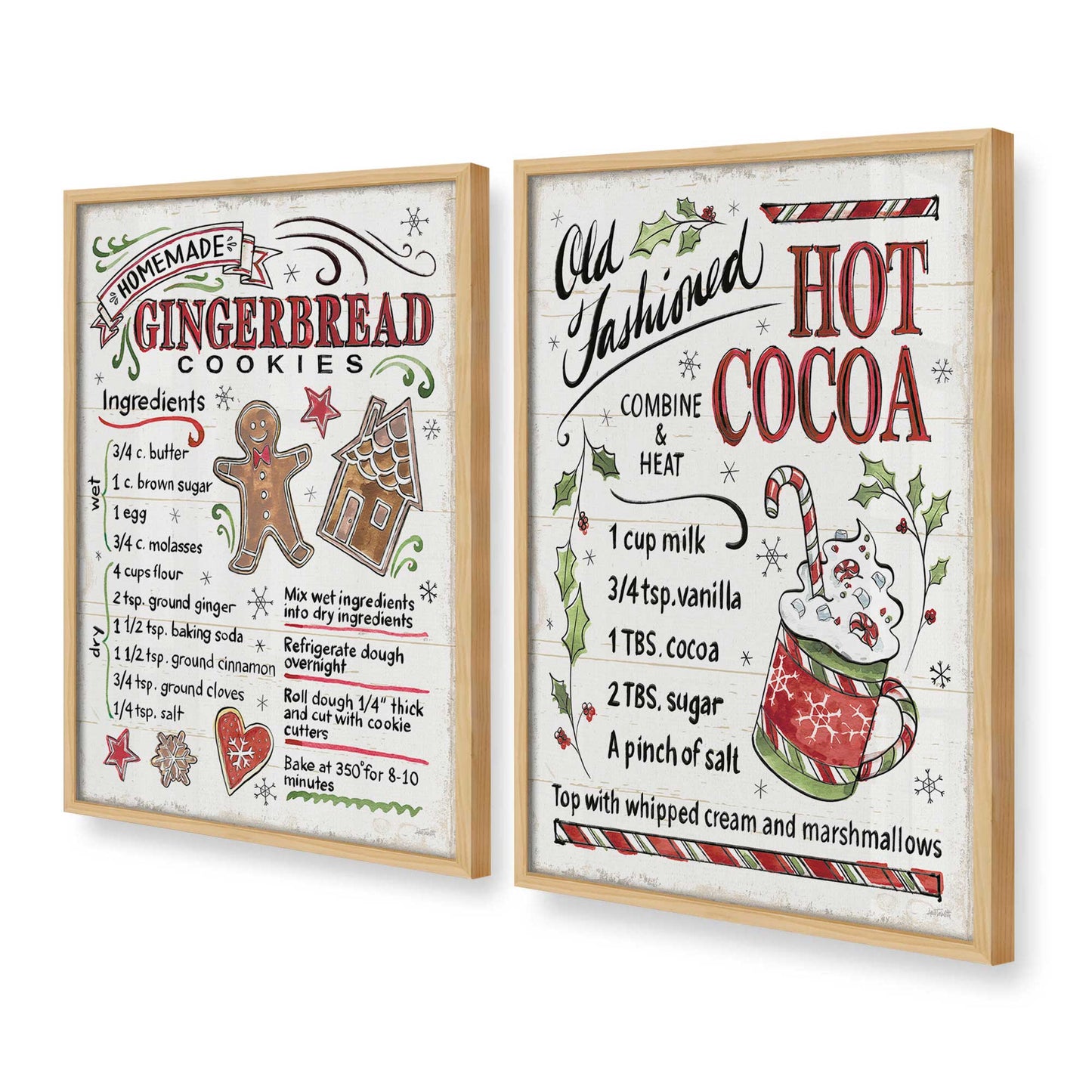 [Color:American Maple], Picture of art in a American Maple frame at an angle