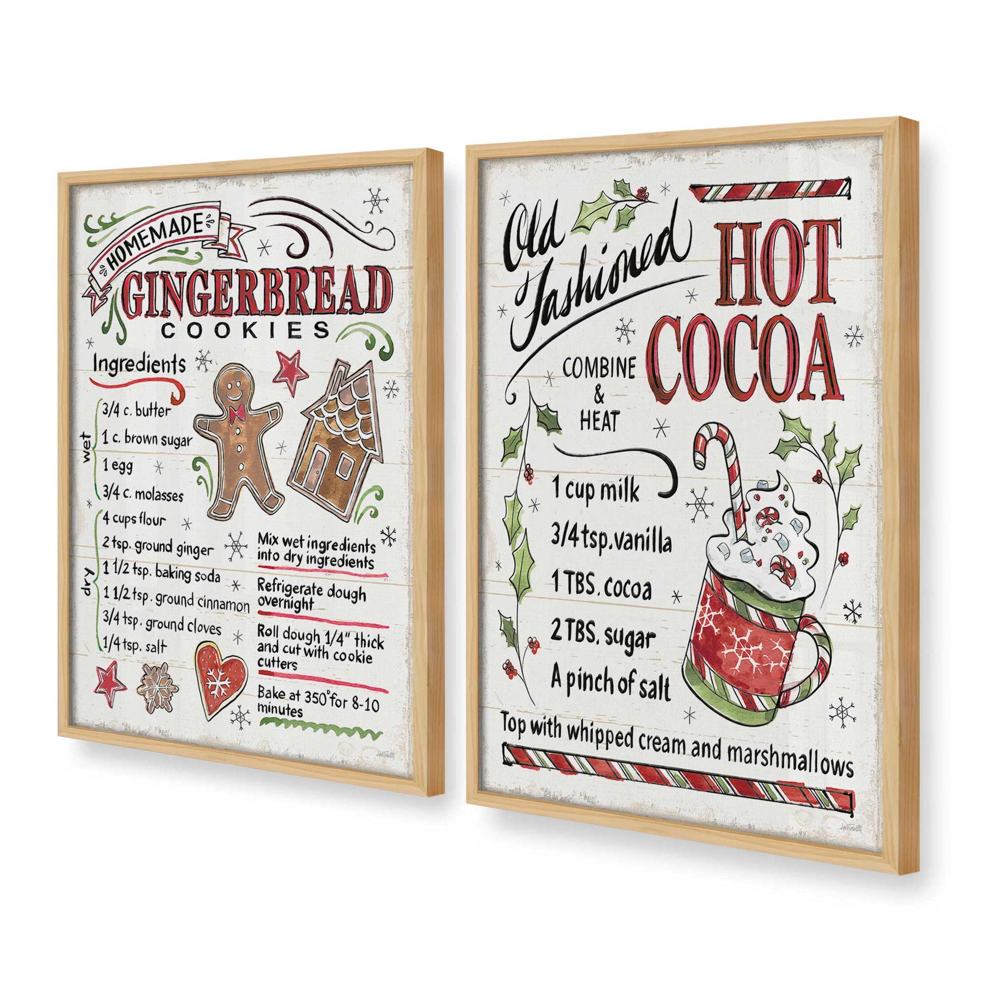 [Color:American Maple], Picture of art in a American Maple frame at an angle